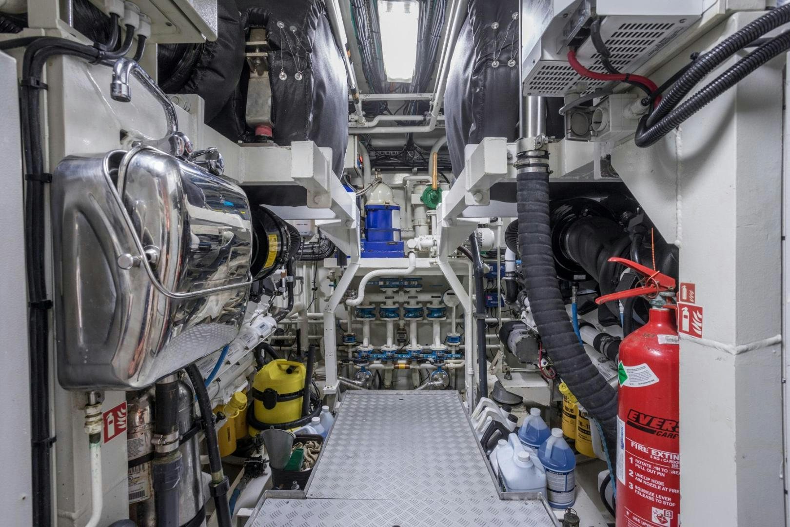 a close-up of a machine aboard PURA VIDA Yacht for Sale