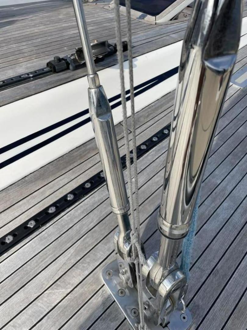 a metal pole with wires aboard DISCO LEMONADE Yacht for Sale