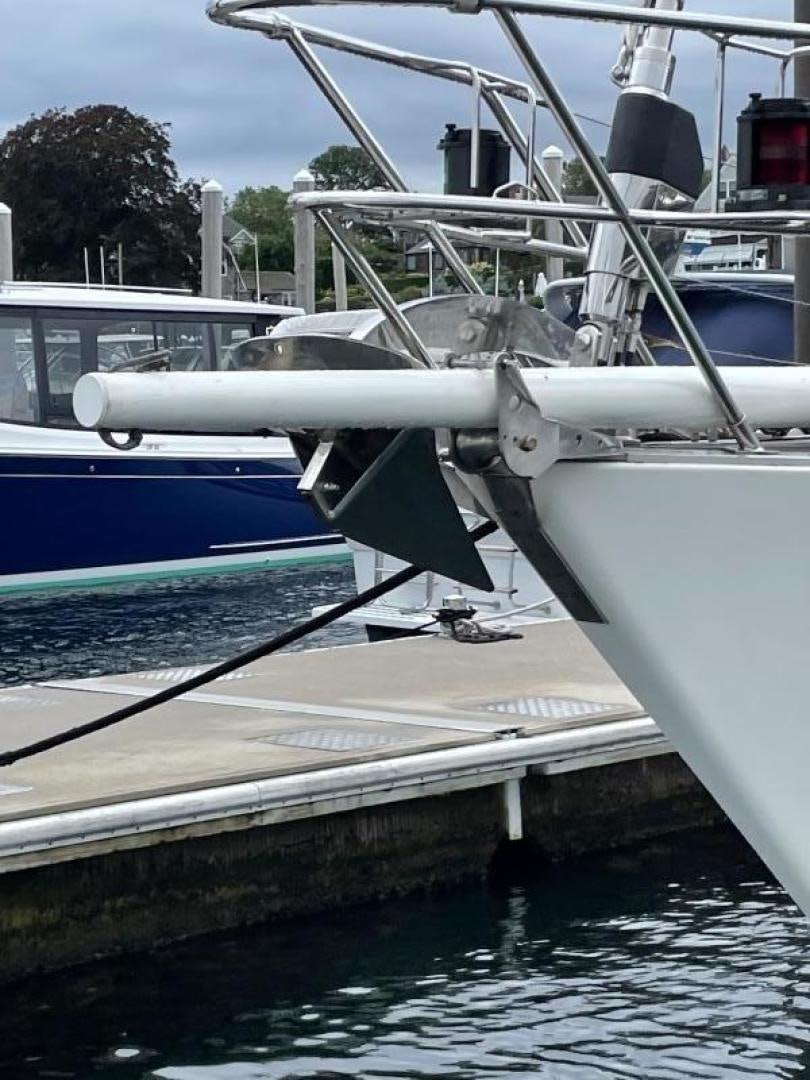 a boat docked at a pier aboard DISCO LEMONADE Yacht for Sale