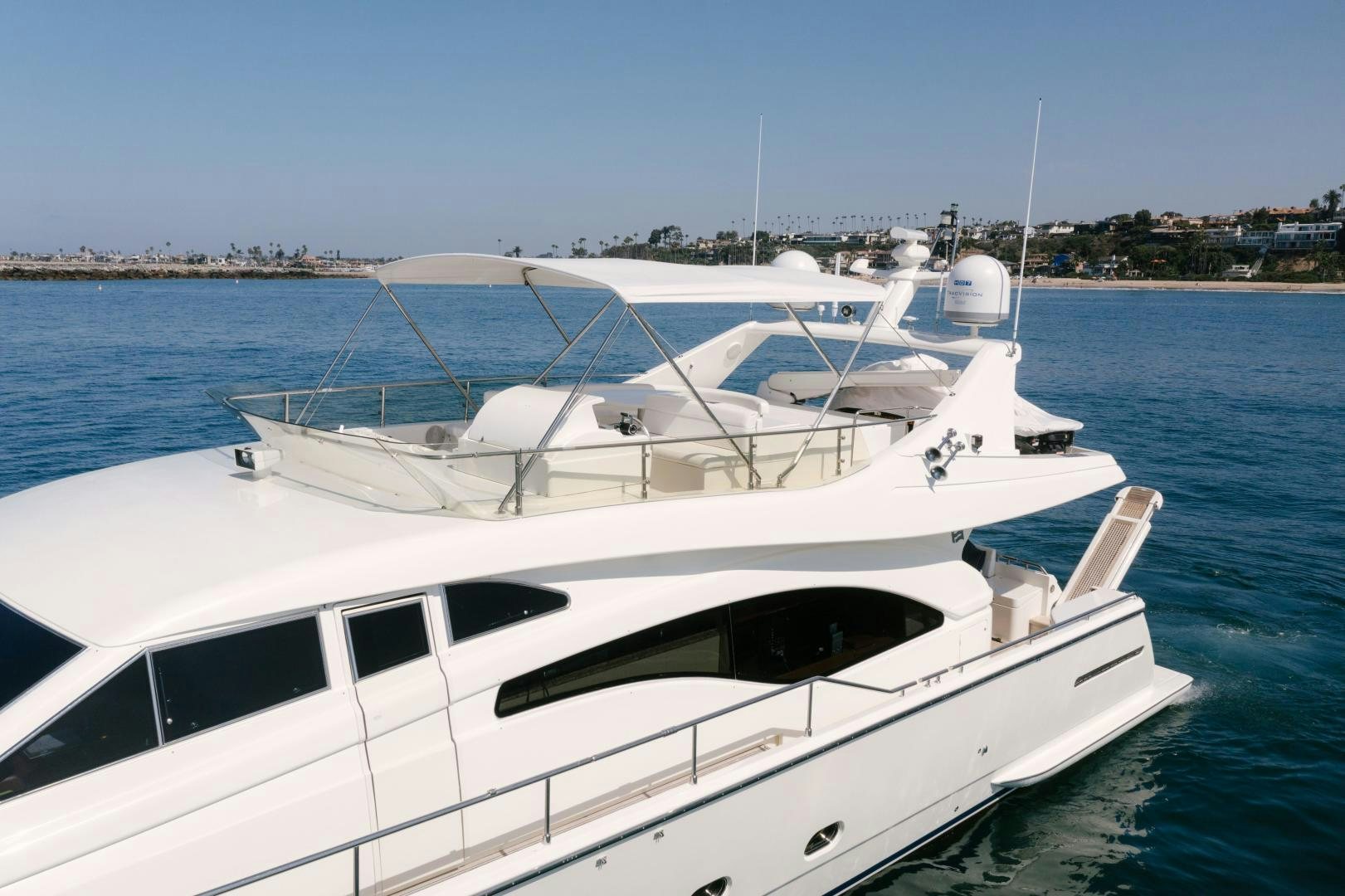 a white yacht in the water aboard LIVING LIFE Yacht for Sale