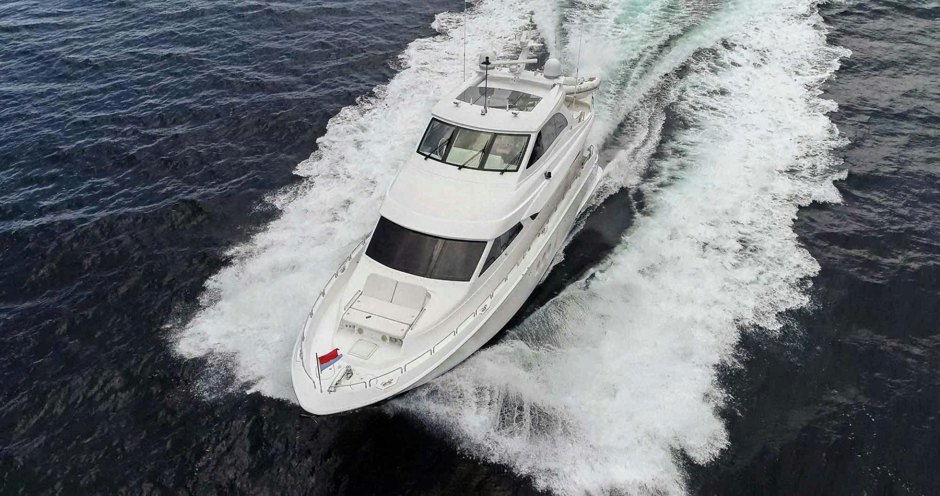a boat on the water aboard SEMPER FI Yacht for Sale