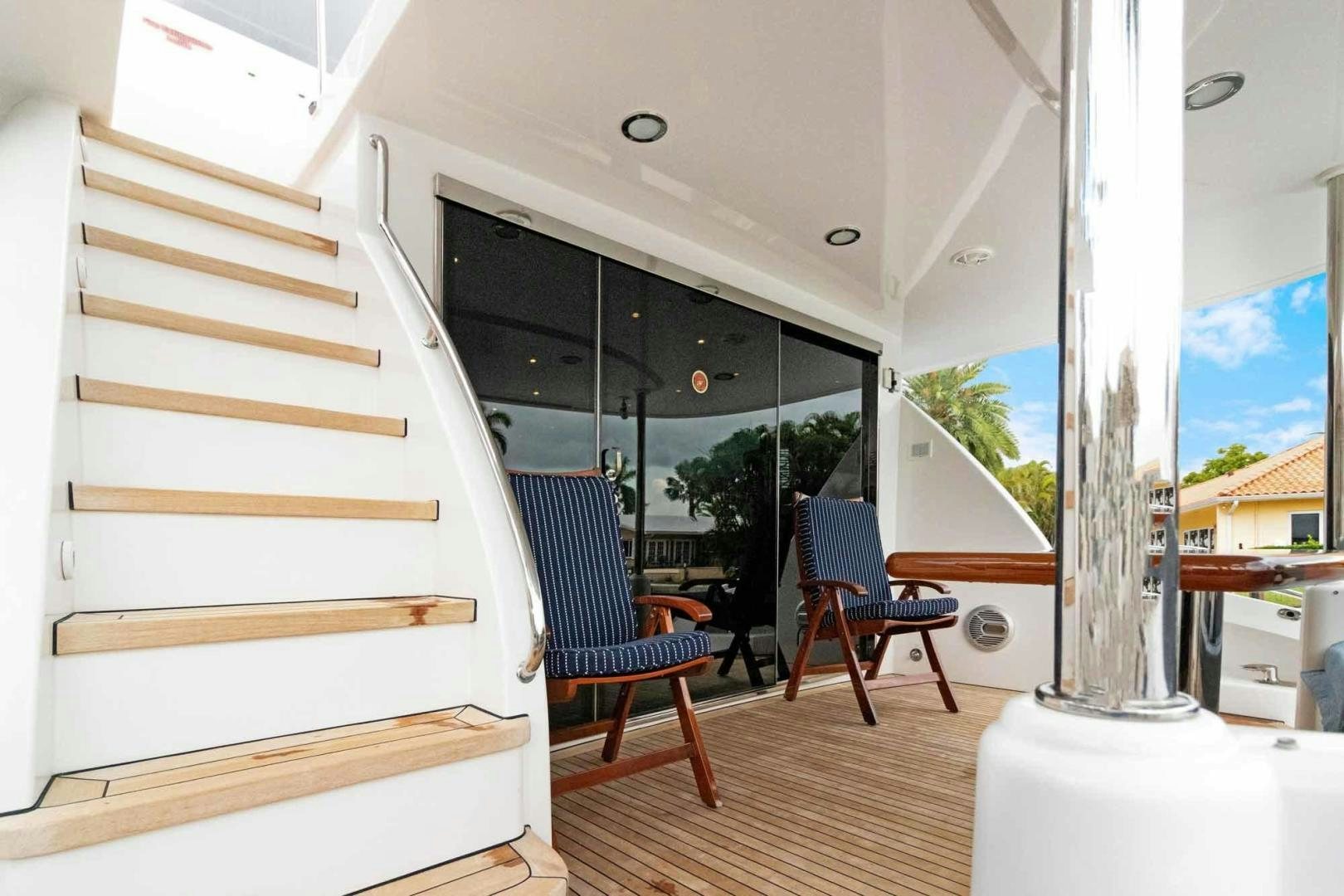 a staircase leading to a room aboard SEMPER FI Yacht for Sale