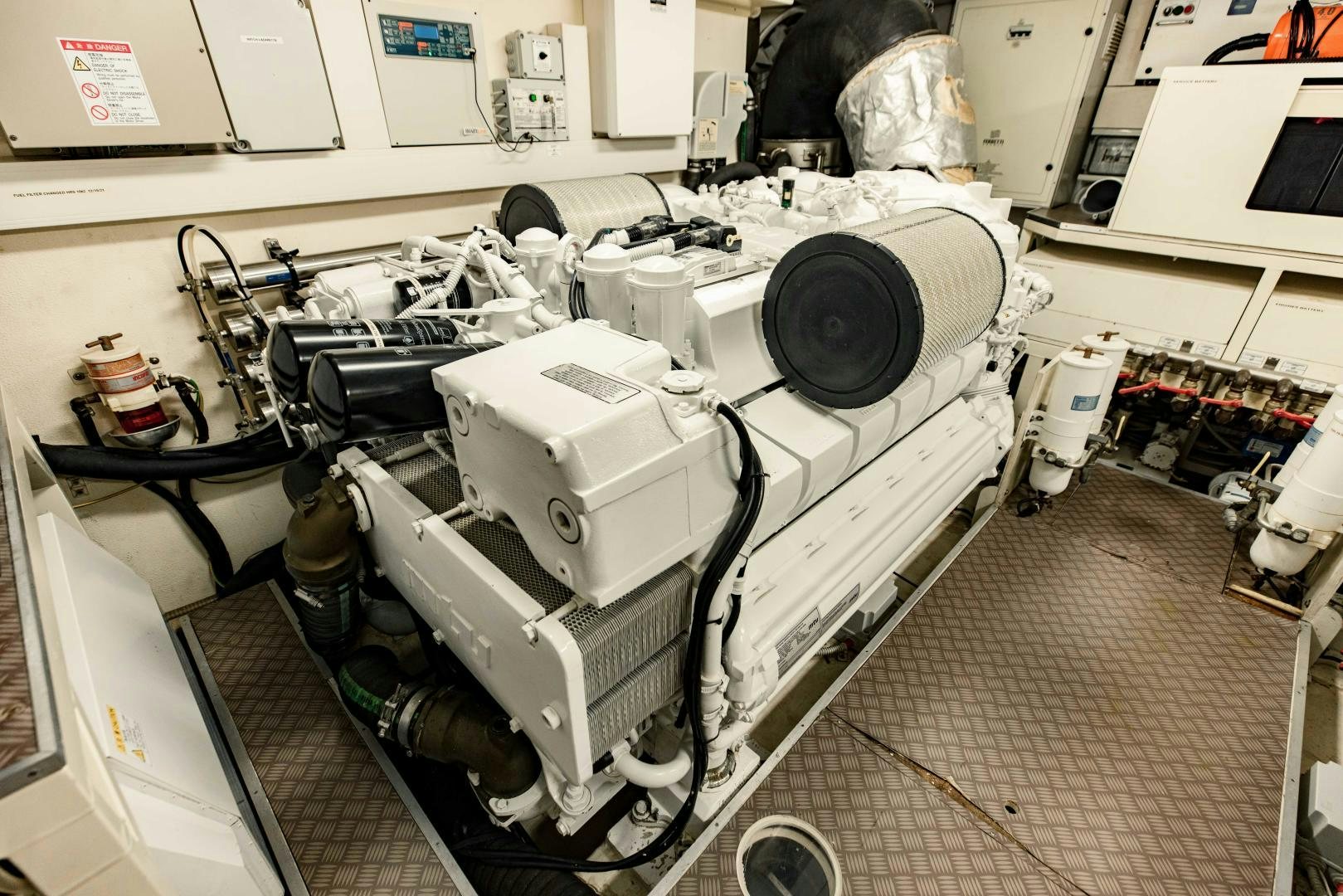 a machine in a room aboard SHE RUNS WET Yacht for Sale