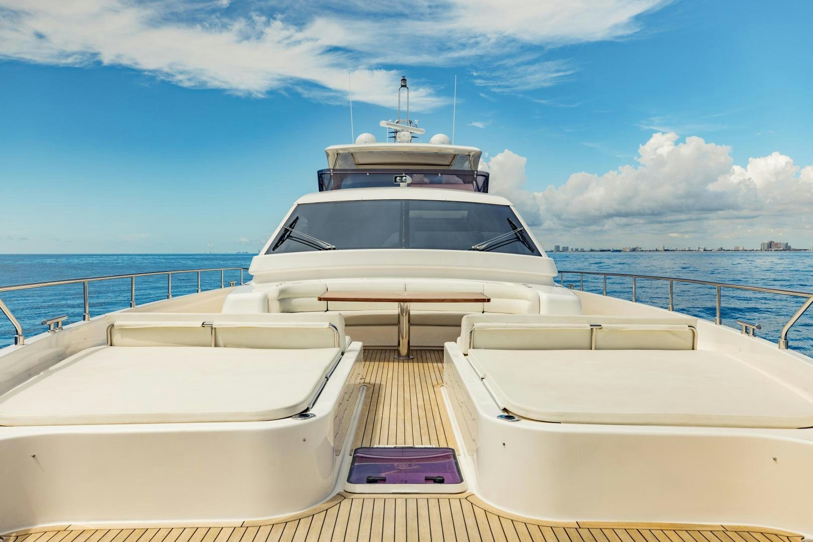 a boat on a dock aboard SHE RUNS WET Yacht for Sale