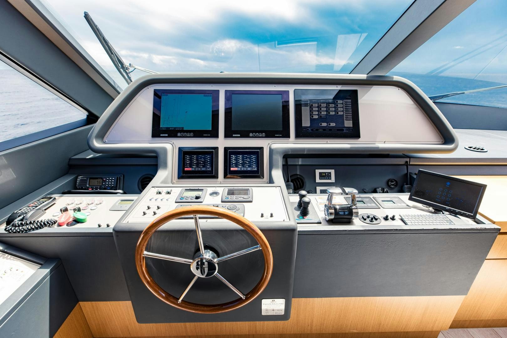 inside of a car aboard SHE RUNS WET Yacht for Sale