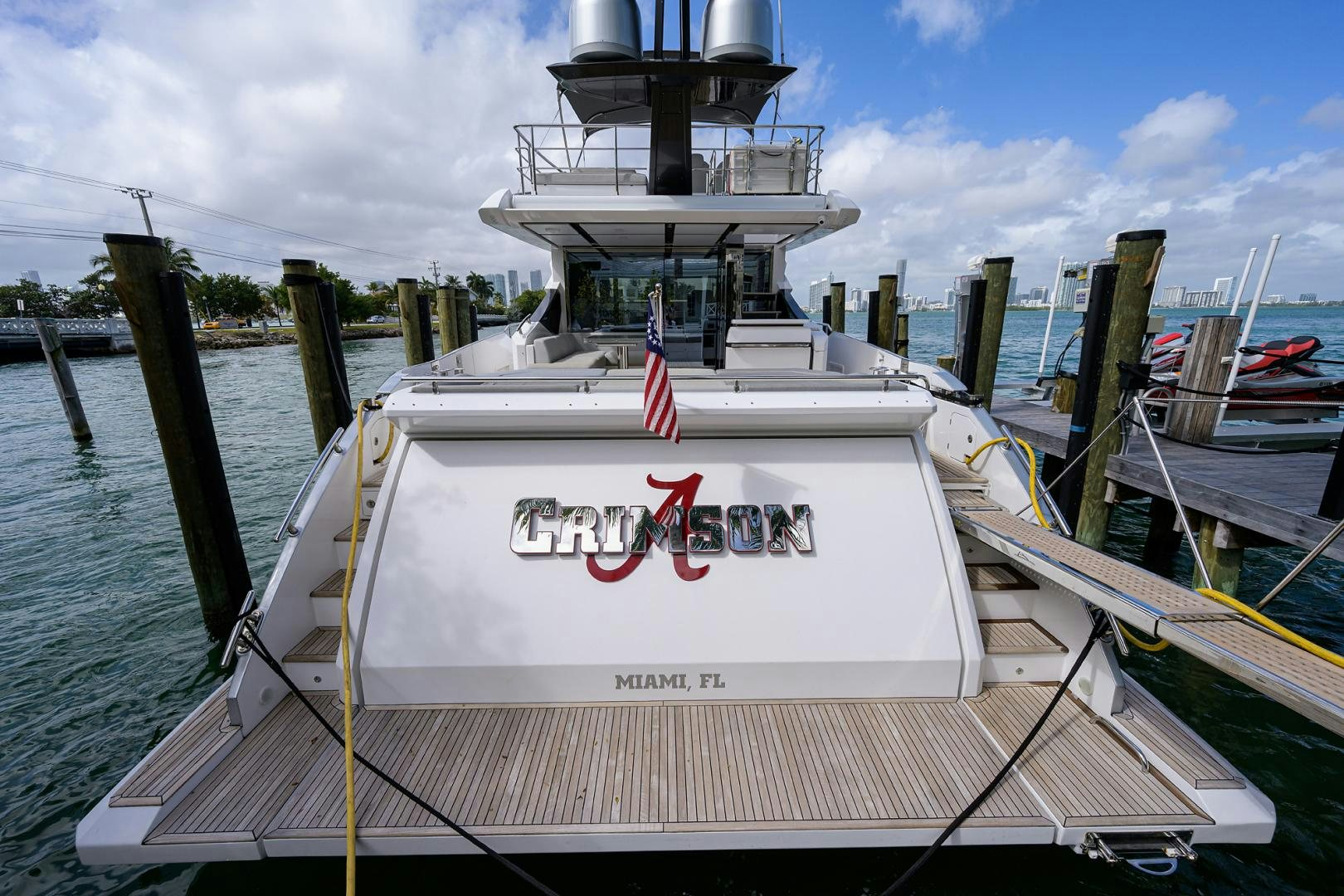 a boat on the water aboard CRIMSON Yacht for Sale