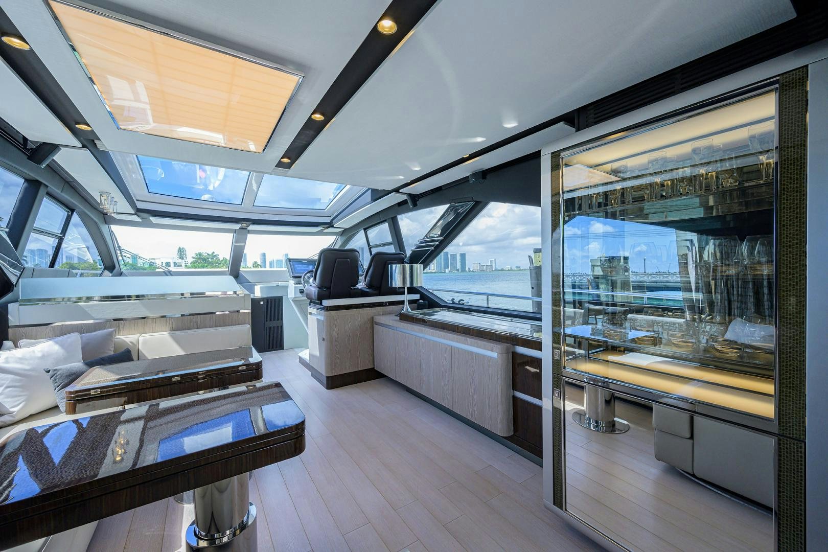 inside of a boat aboard CRIMSON Yacht for Sale