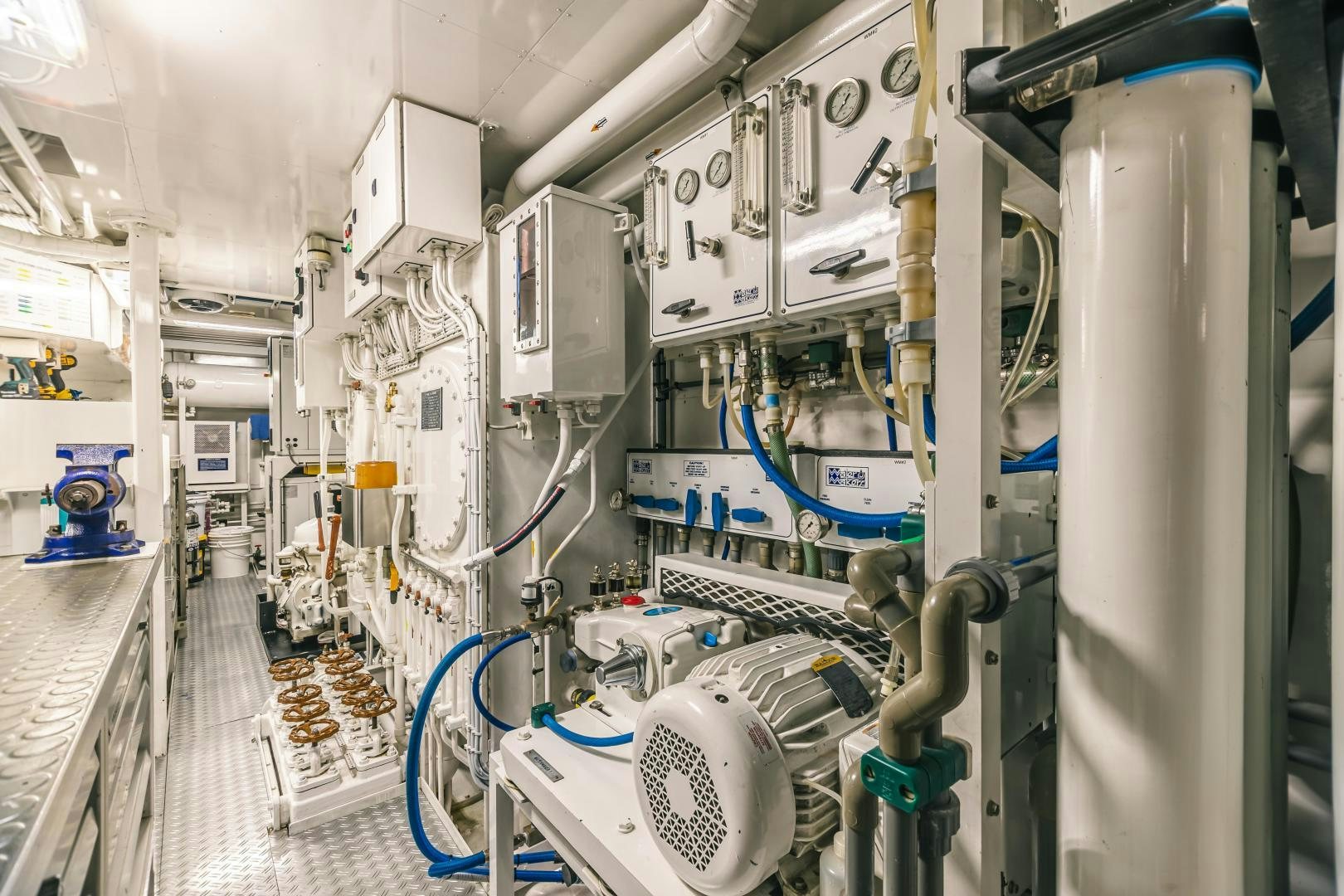a room with machinery aboard GALLANT LADY Yacht for Sale