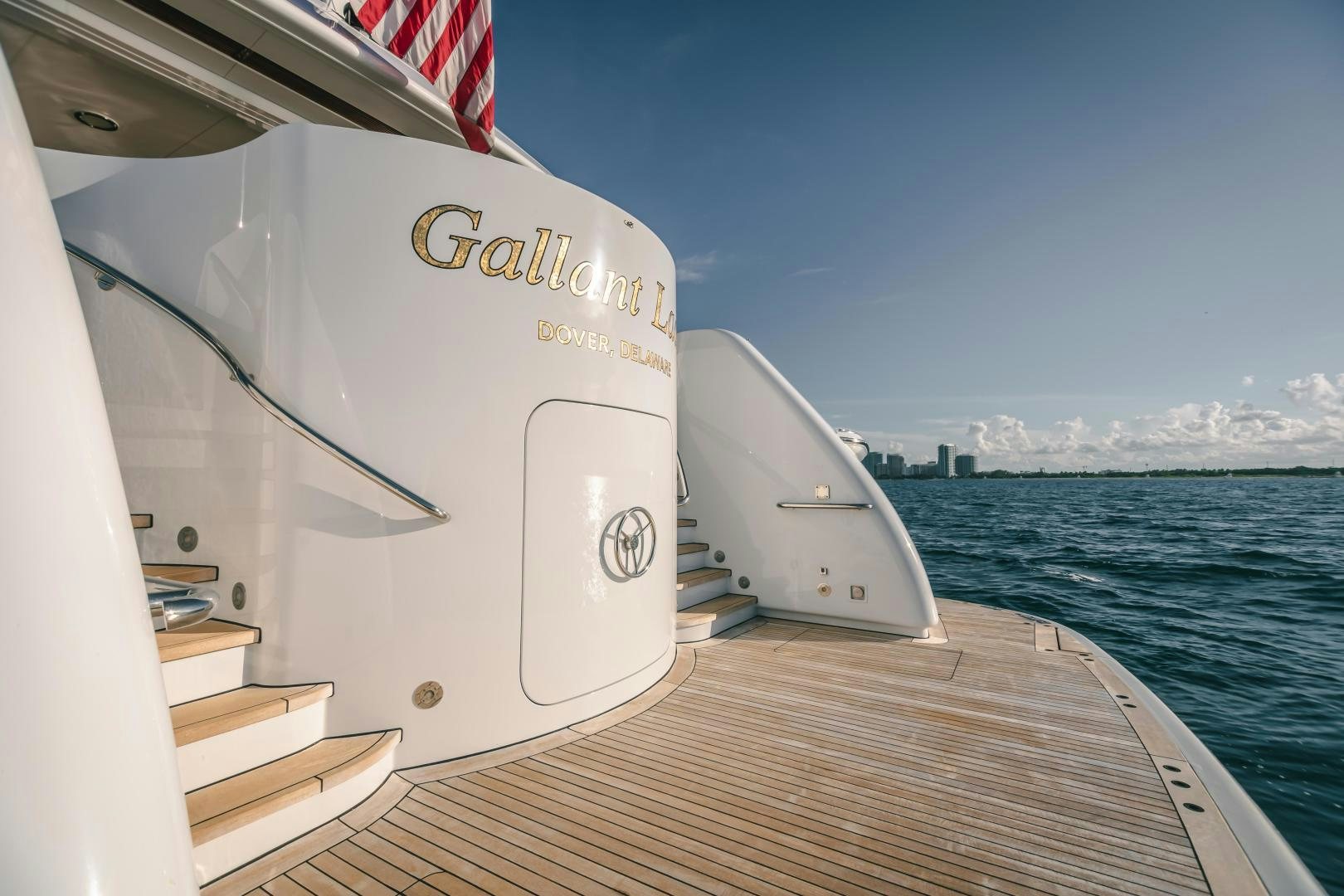 a boat on the water aboard GALLANT LADY Yacht for Sale