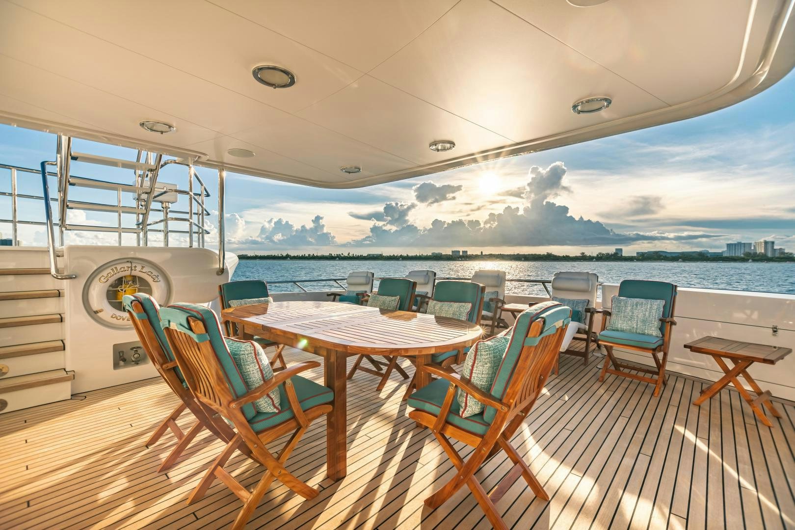 a boat on the water aboard GALLANT LADY Yacht for Sale