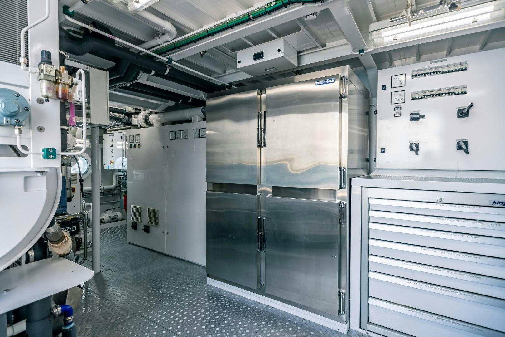 a room with machines aboard GALLANT LADY Yacht for Sale