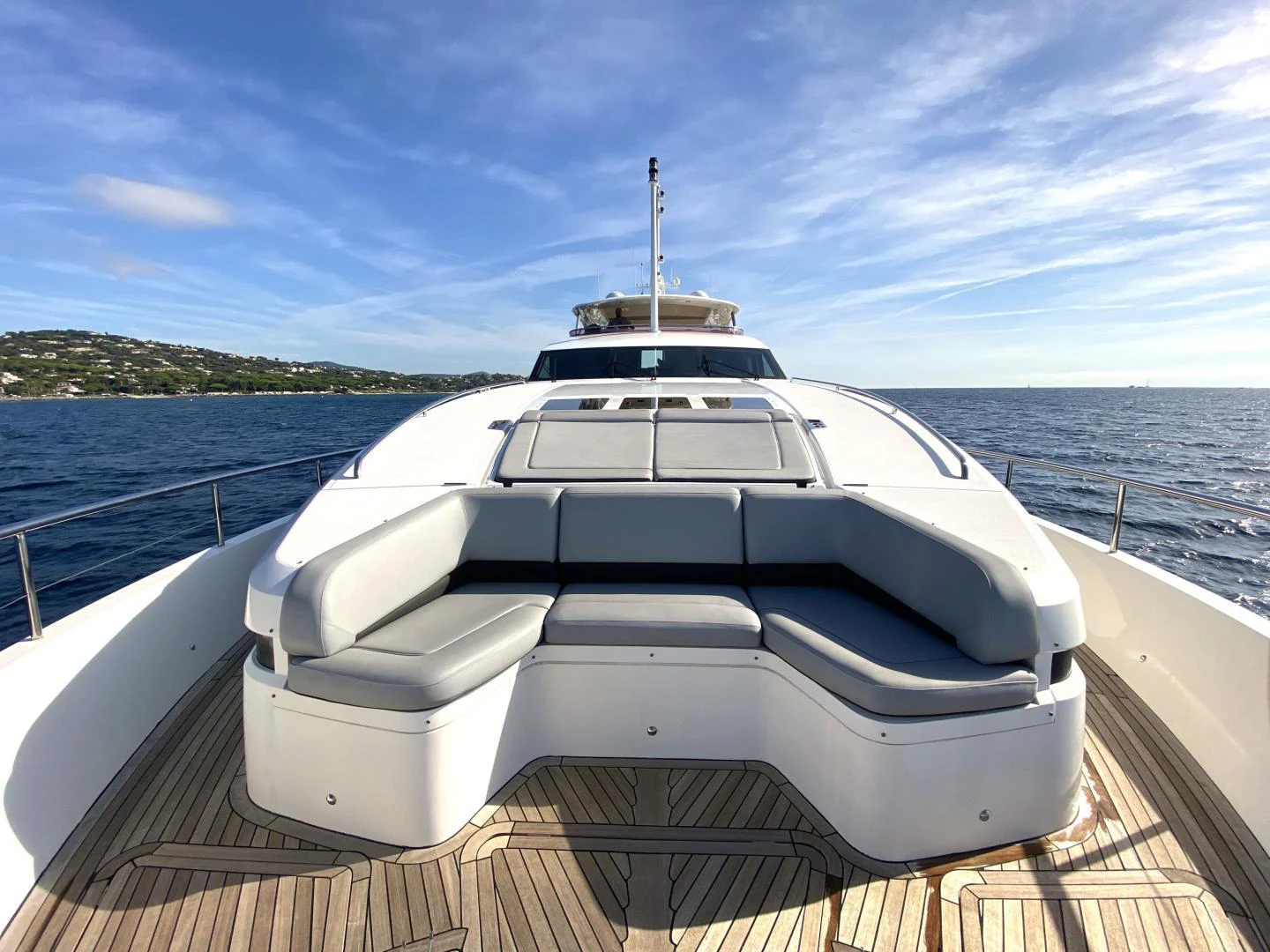 a boat on a body of water aboard M/Y FLY Yacht for Sale