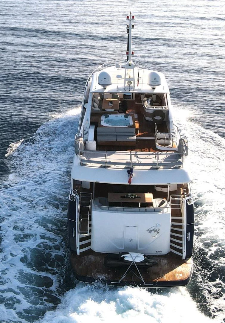 a boat on the water aboard M/Y FLY Yacht for Sale