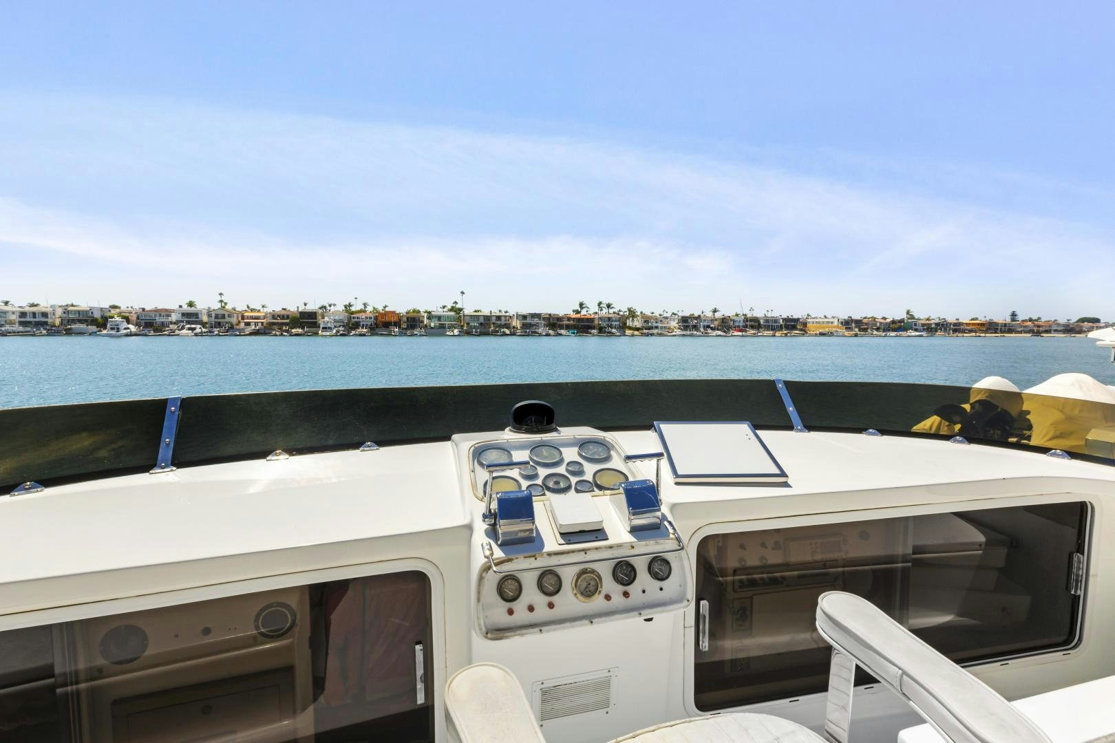 a view of a city from a boat aboard DON JUAN Yacht for Sale