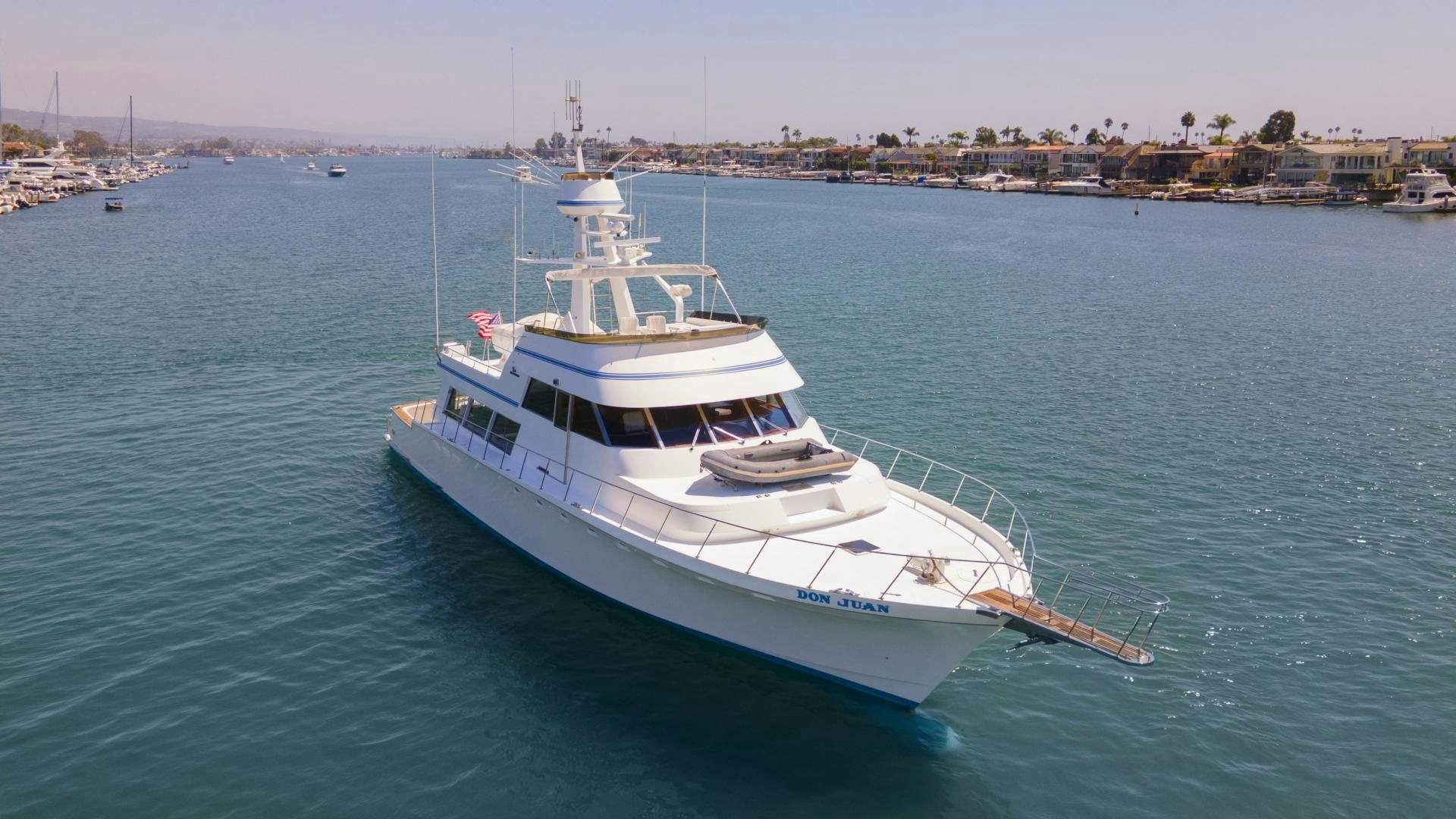 a boat in the water aboard DON JUAN Yacht for Sale