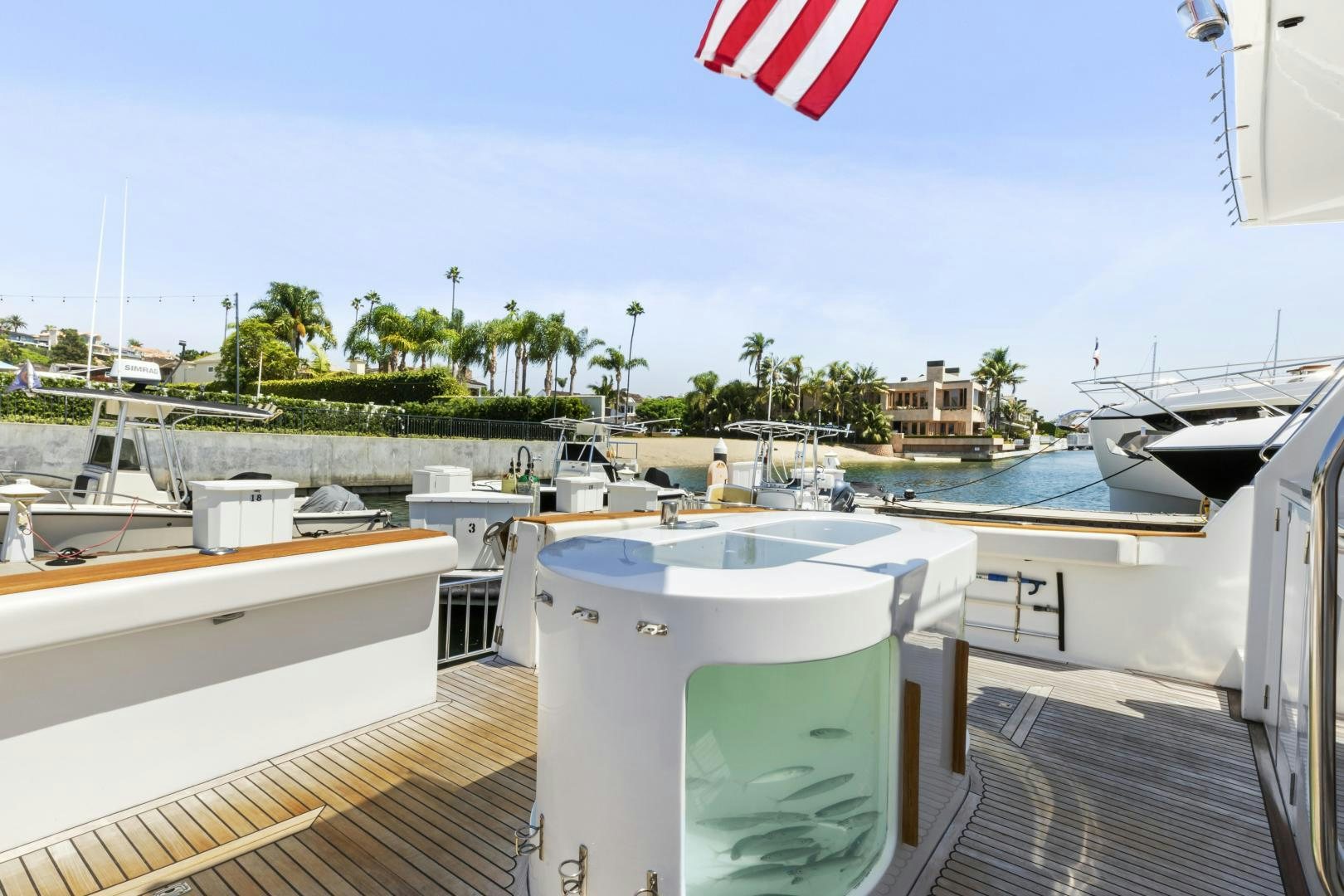 a flag on a boat aboard DON JUAN Yacht for Sale