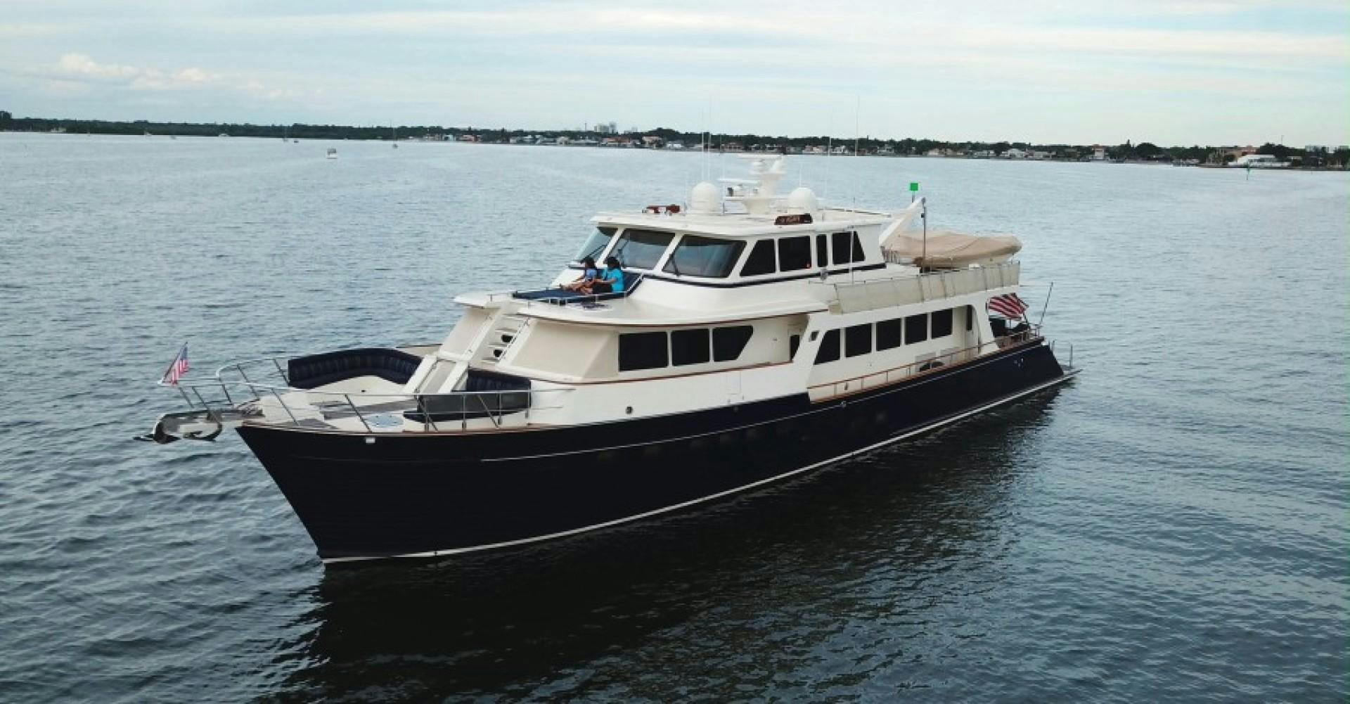a boat in the water aboard AGAVE Yacht for Sale