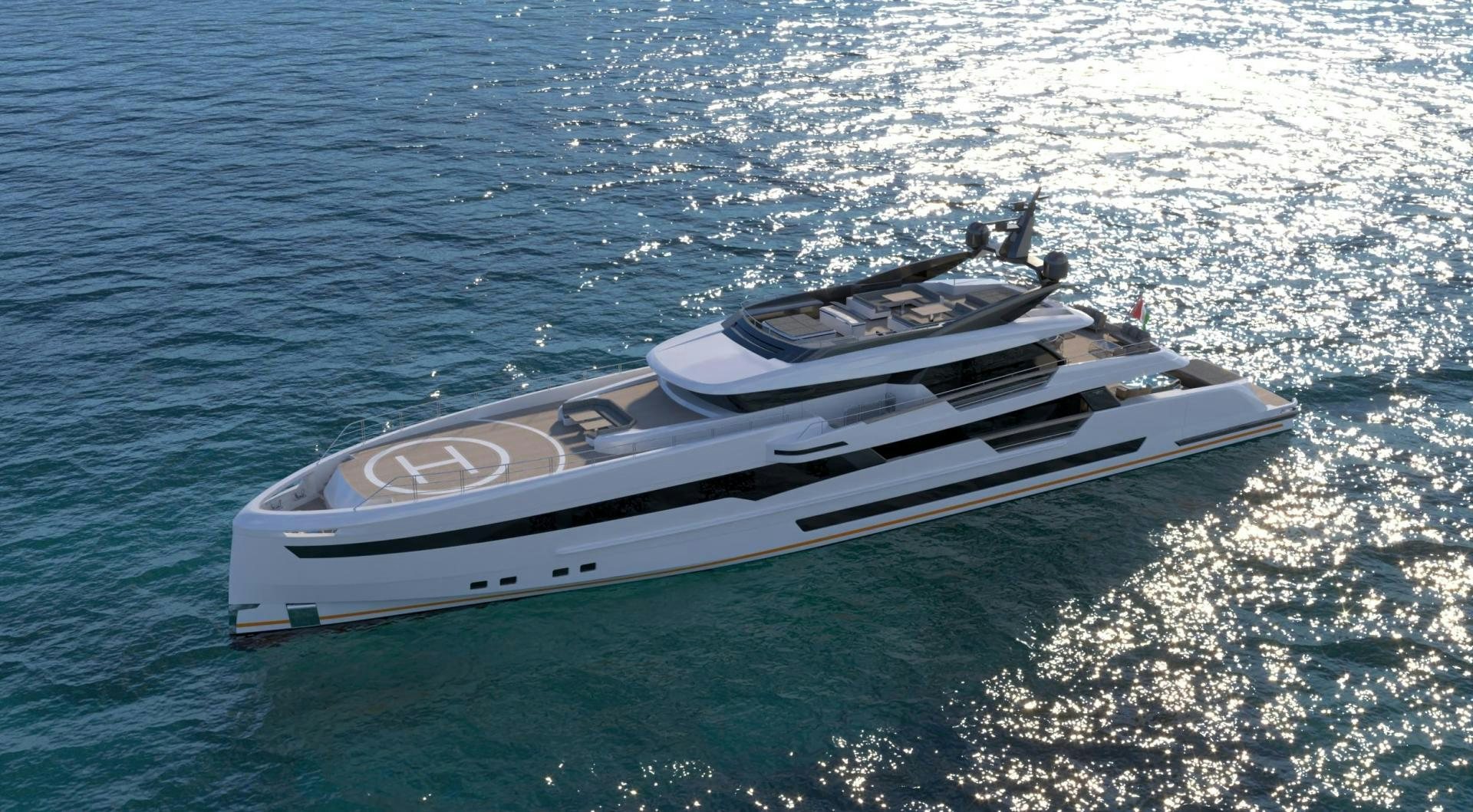 a space ship in the water aboard WIDER 170 Yacht for Sale