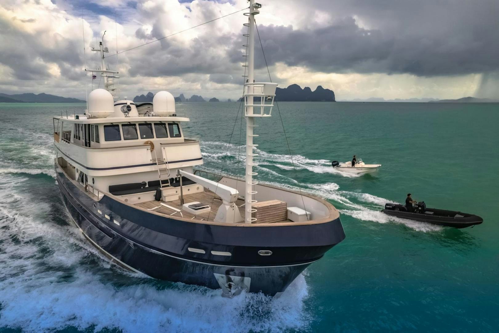 a boat in the water aboard DOUBLEYOU Yacht for Sale