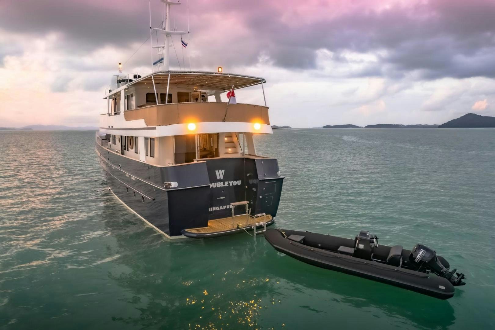 a boat in the water aboard DOUBLEYOU Yacht for Sale