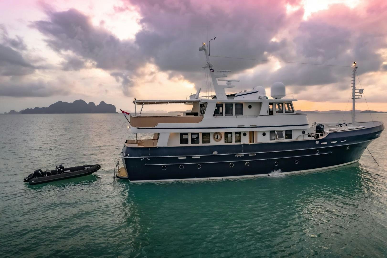 a boat in the water aboard DOUBLEYOU Yacht for Sale