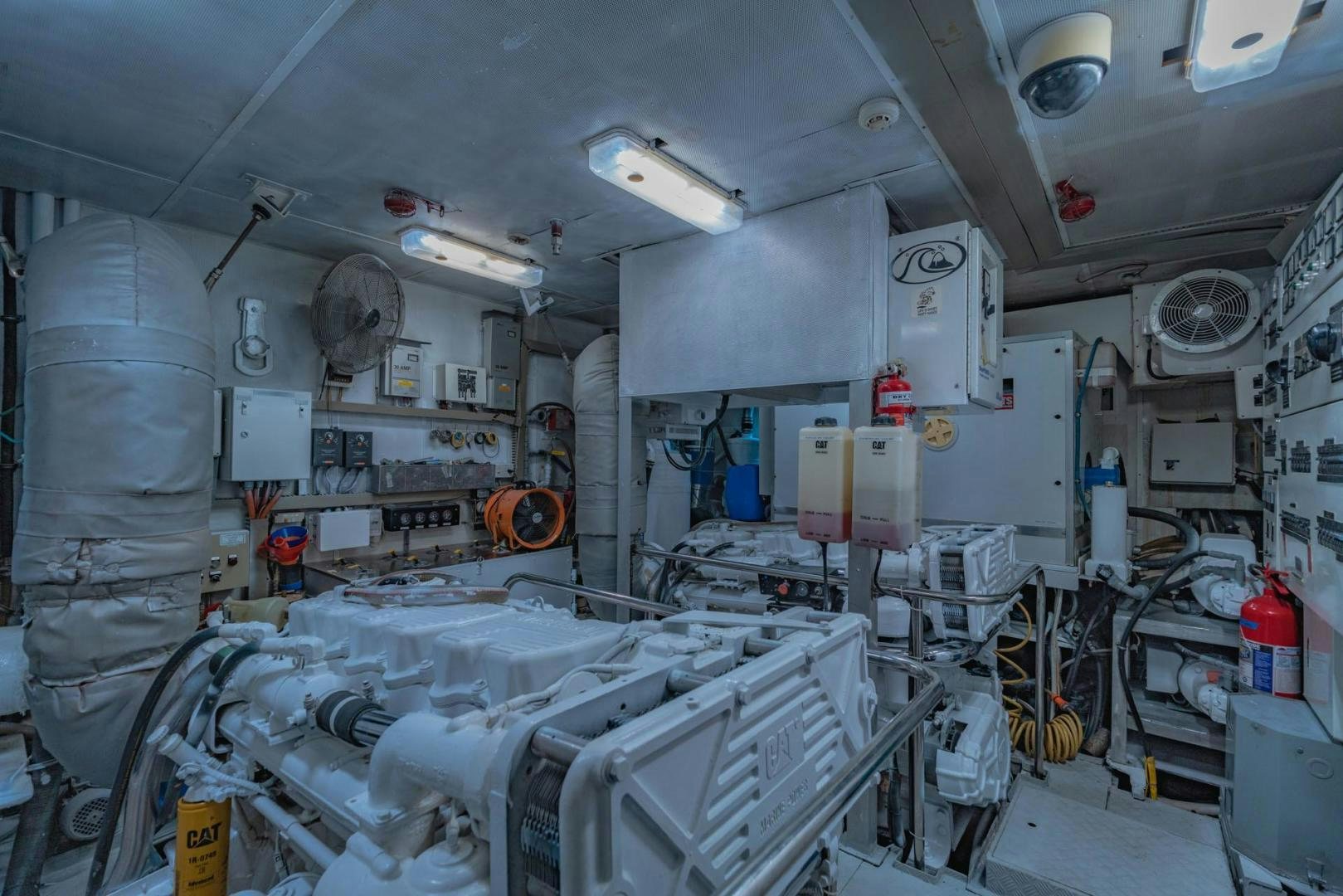 a room with machinery and equipment aboard DOUBLEYOU Yacht for Sale