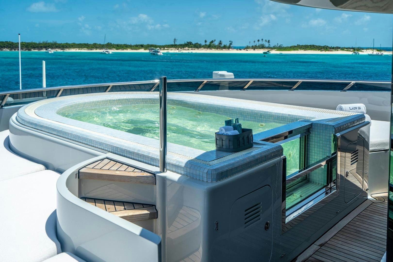 a large machine on a deck aboard SOUTH Yacht for Sale