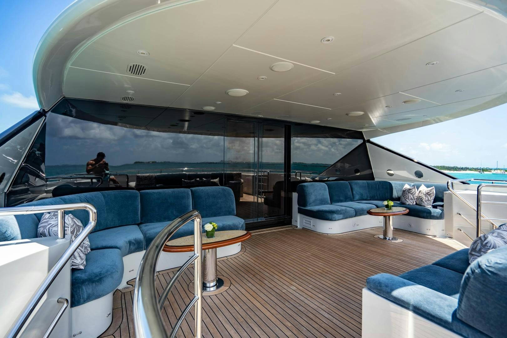 a person sitting on a boat aboard SOUTH Yacht for Sale