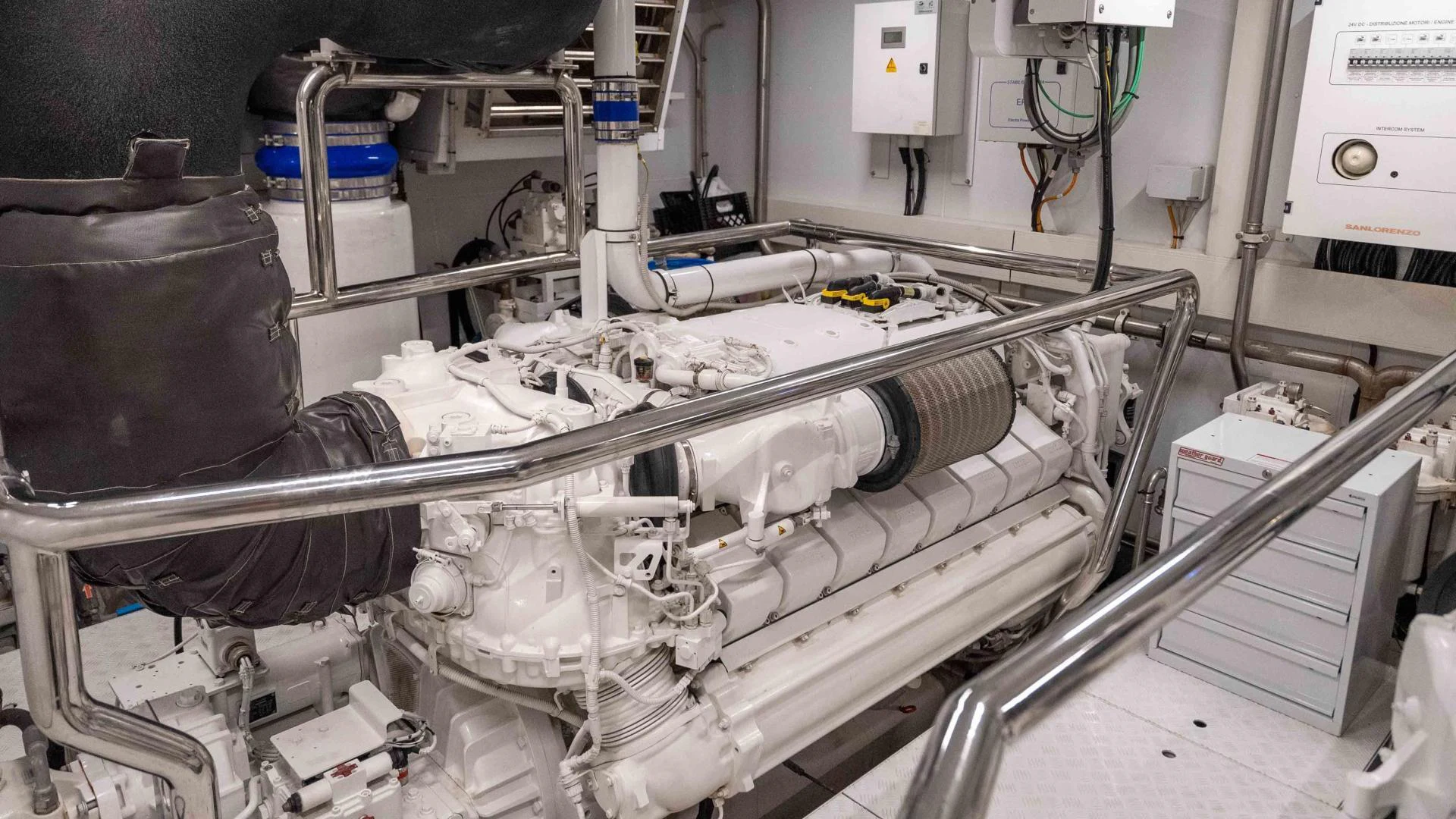 a room with machinery aboard FREDDY Yacht for Sale
