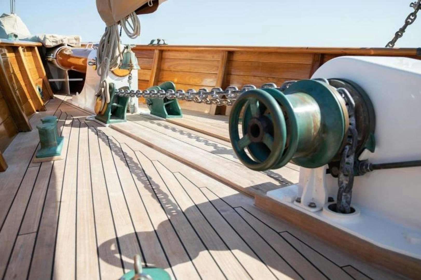 a large metal pipe aboard NAEMA Yacht for Sale