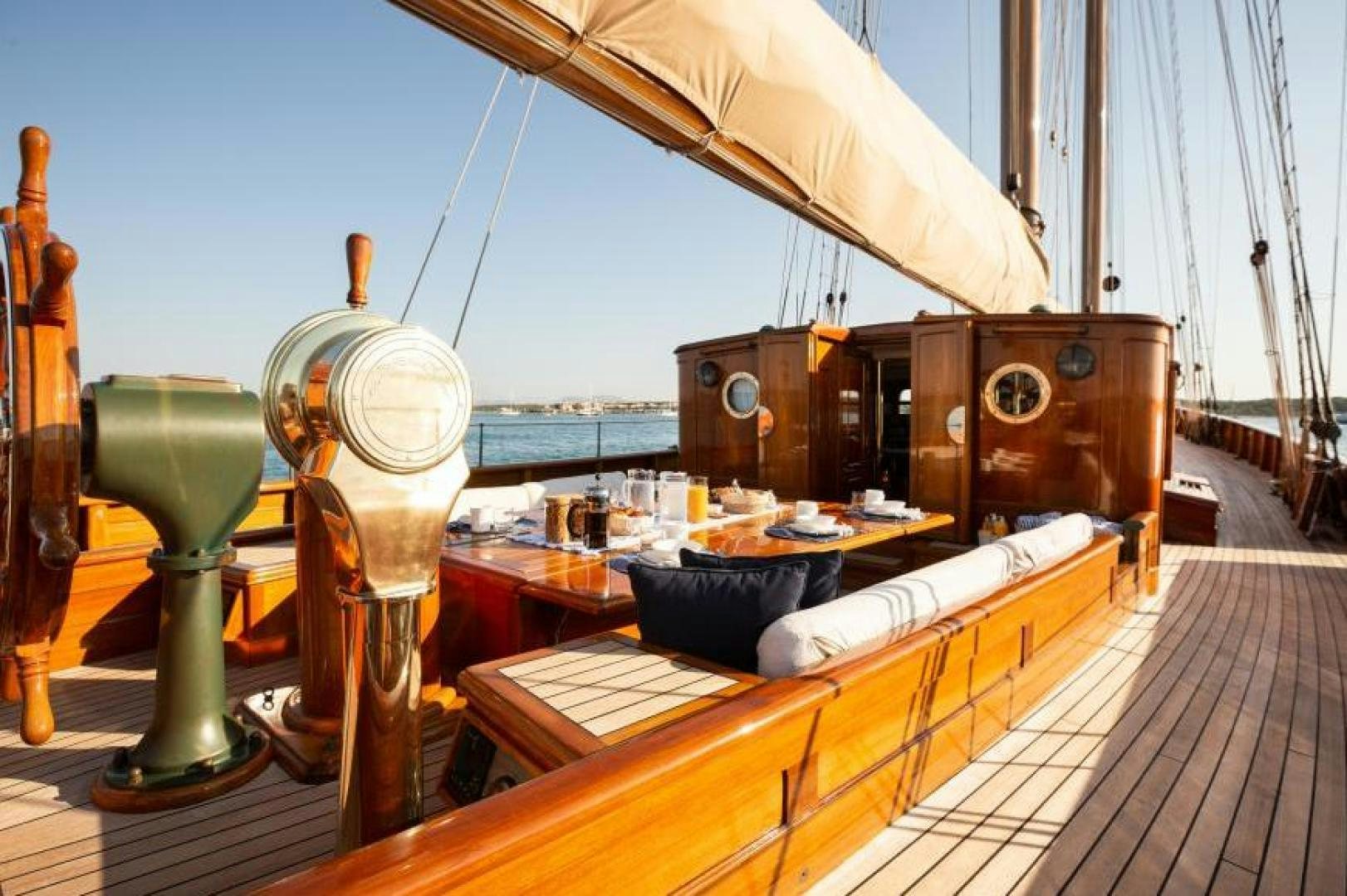 a boat on the water aboard NAEMA Yacht for Sale