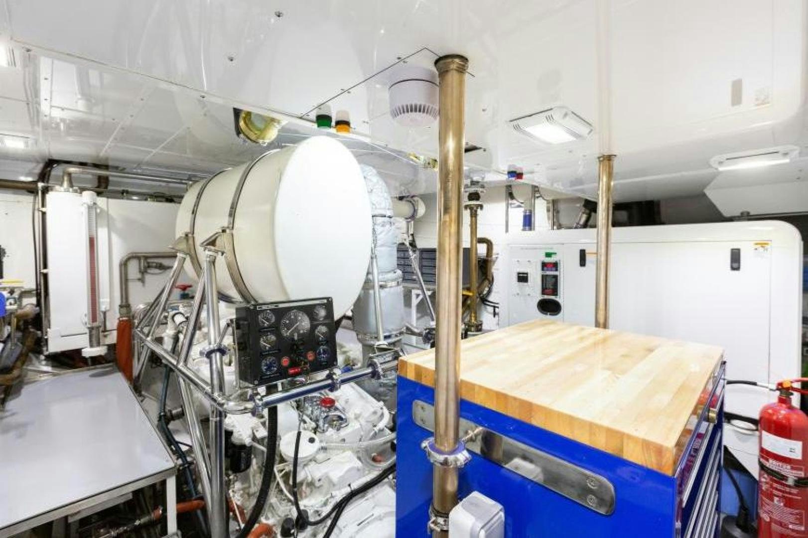 a room with machinery and equipment aboard NAEMA Yacht for Sale