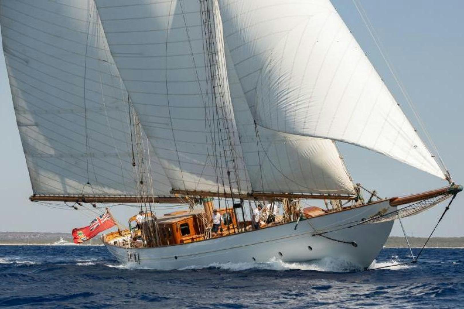 a sailboat on the water aboard NAEMA Yacht for Sale