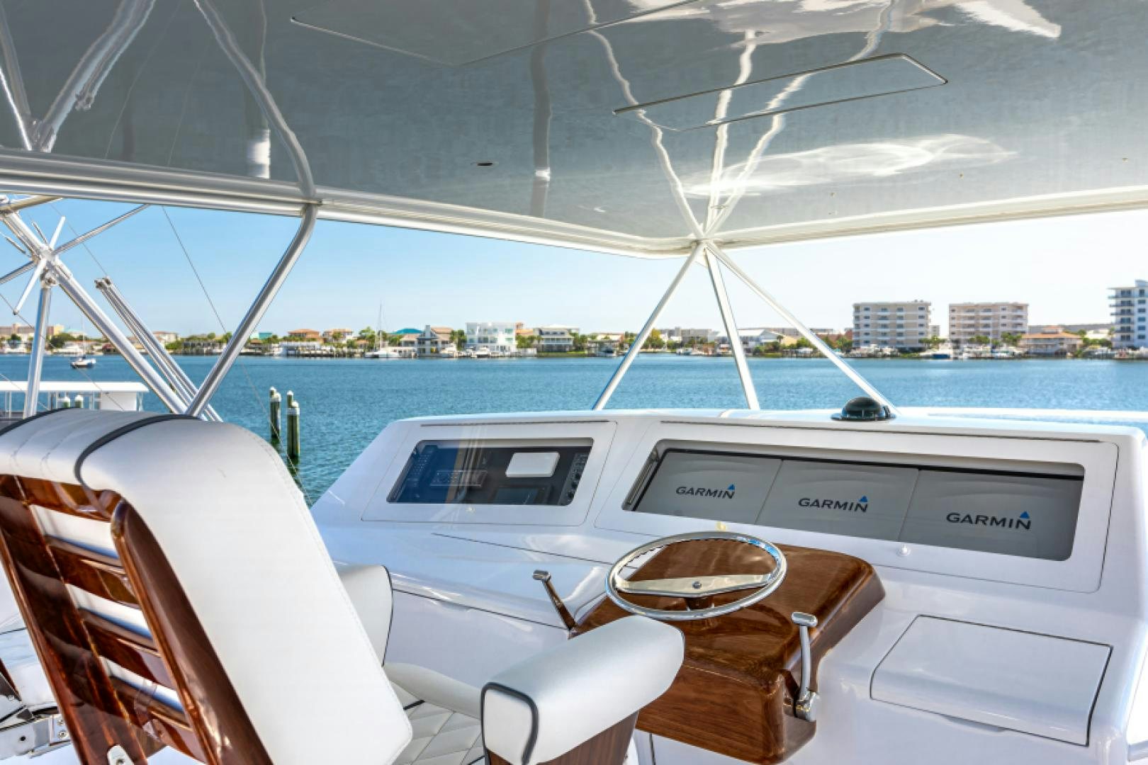 a boat on the water aboard MISS PAULA V Yacht for Sale