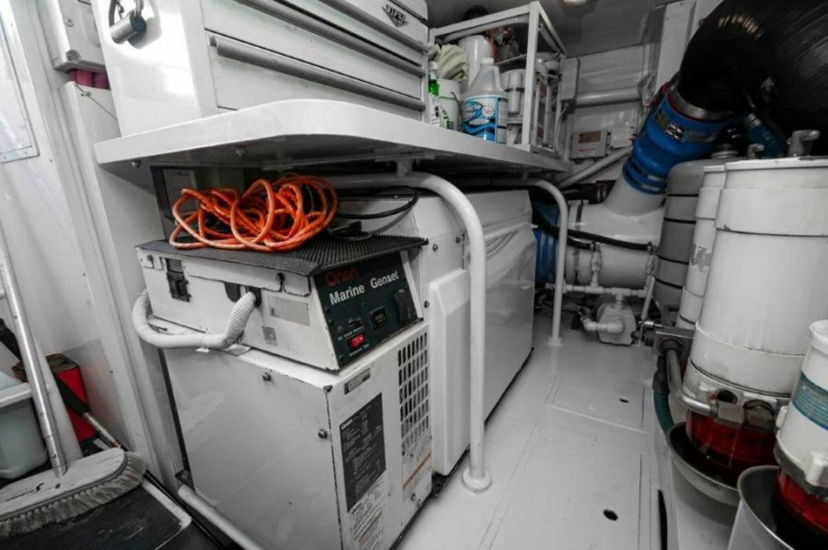 a person working in a lab aboard MISS PAULA V Yacht for Sale