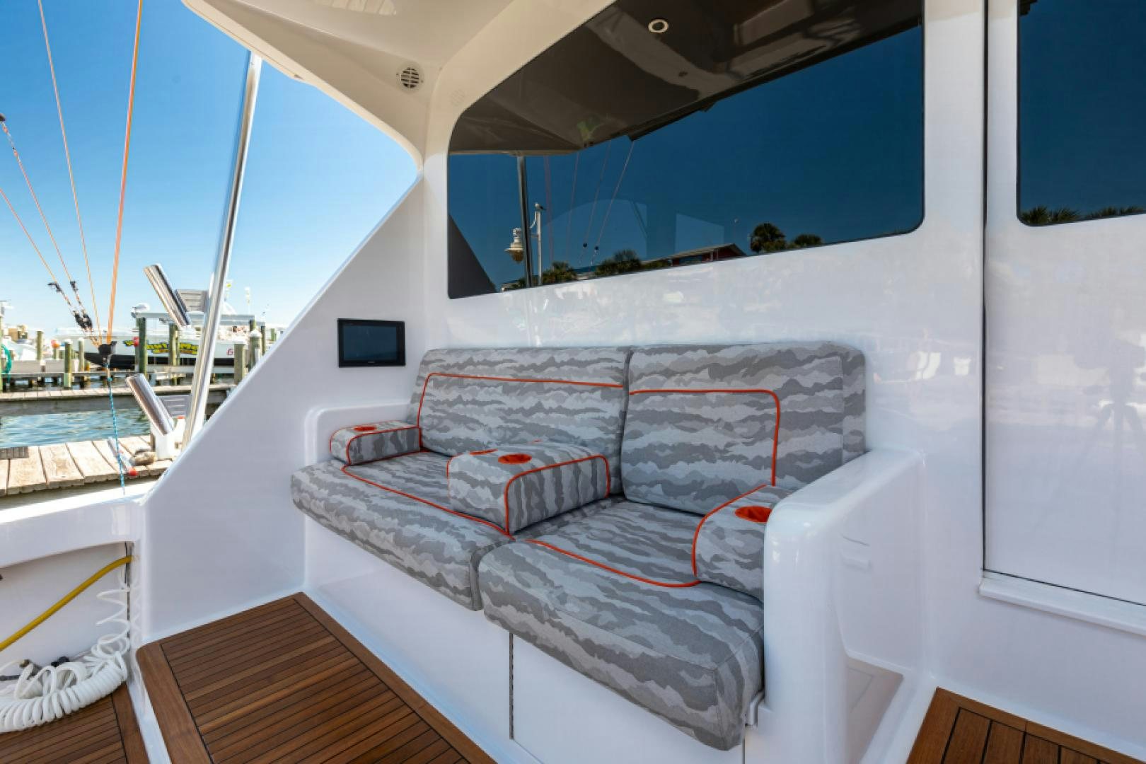 a boat on the water aboard MISS PAULA V Yacht for Sale