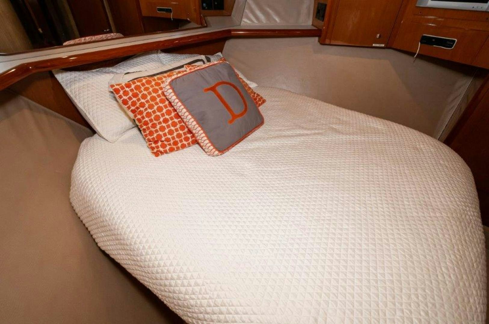 pillows on a bed aboard MISS PAULA V Yacht for Sale