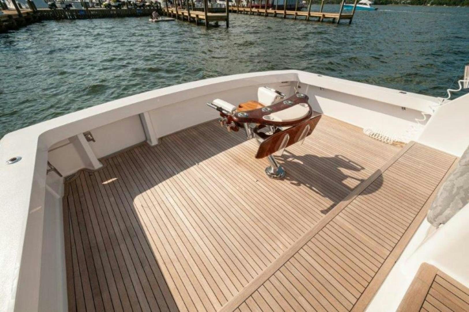 a boat on the water aboard MISS PAULA V Yacht for Sale