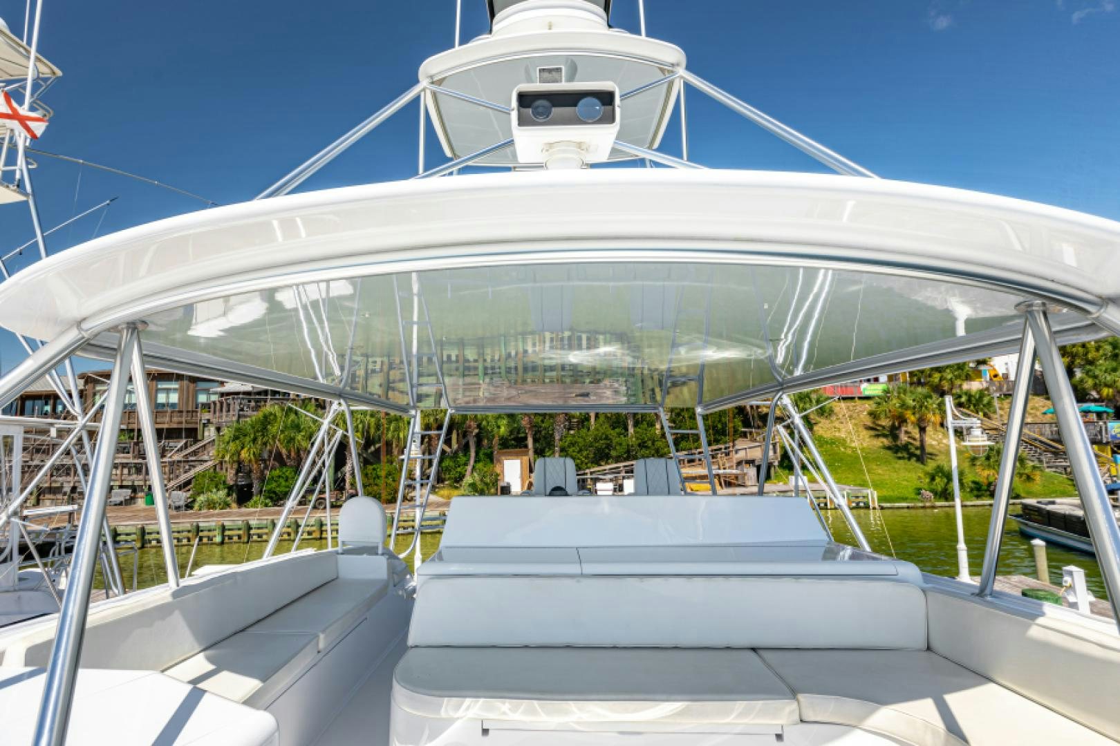 a white building with a dome aboard MISS PAULA V Yacht for Sale