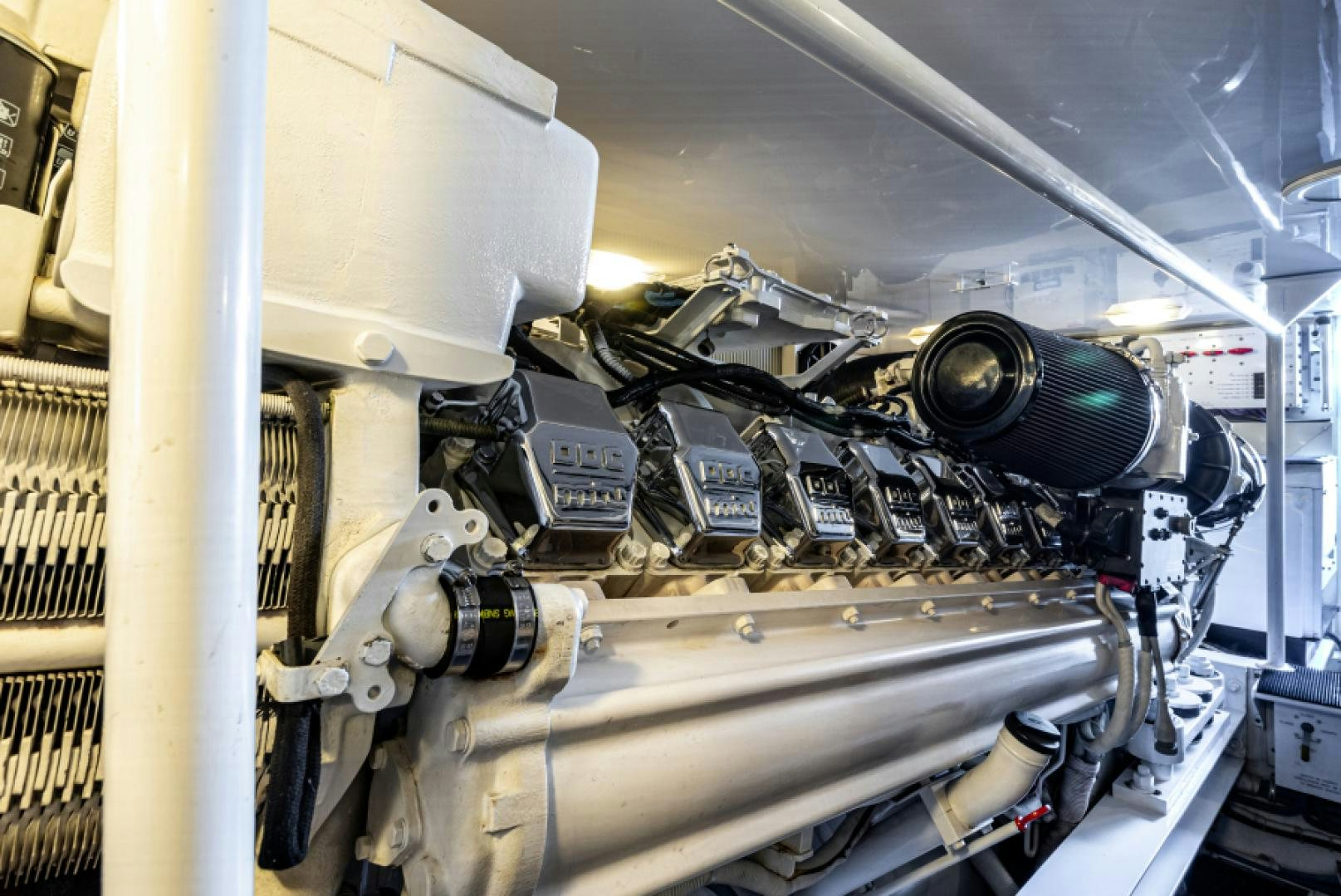 a machine with a large piece of equipment on it aboard MISS PAULA V Yacht for Sale