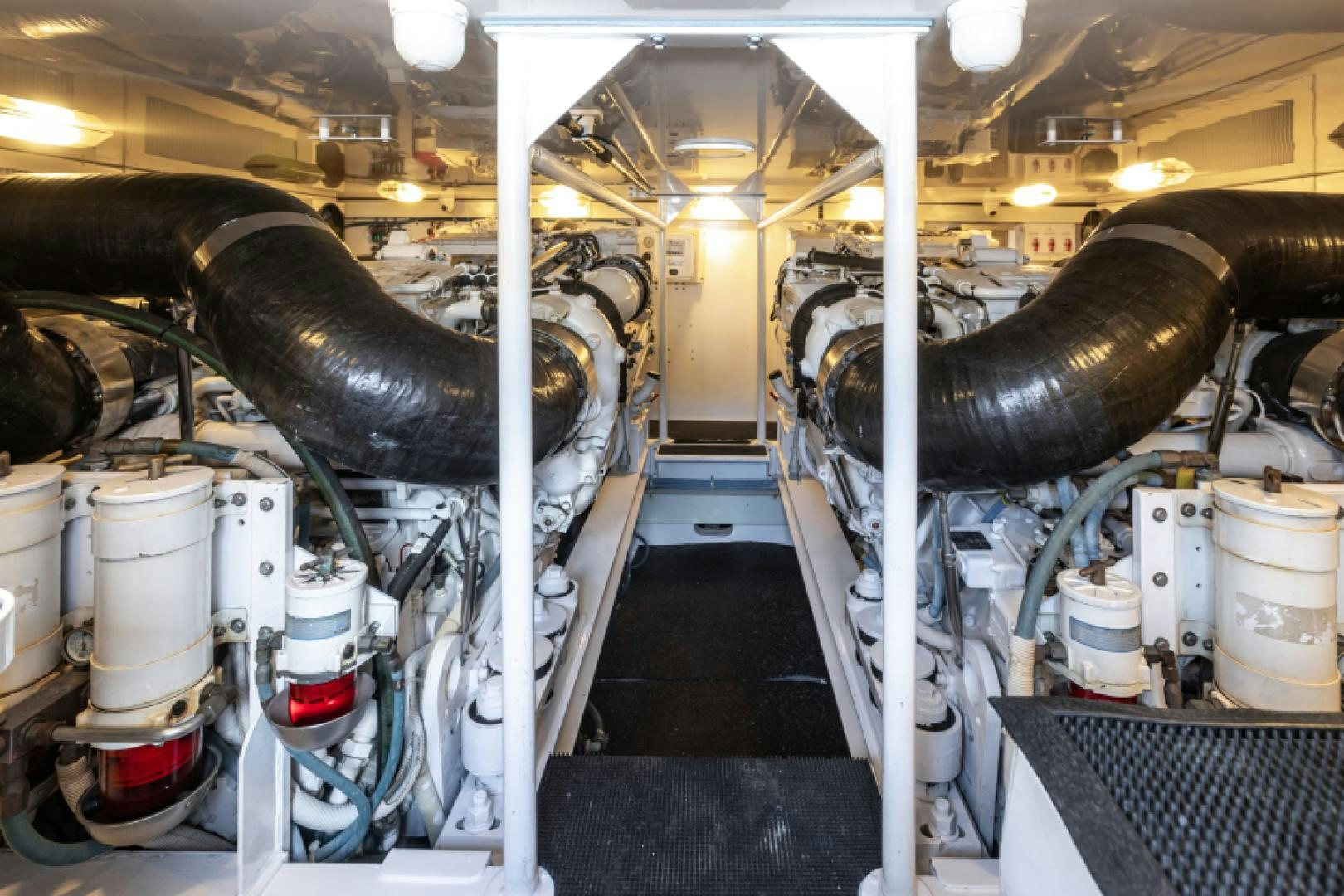 a large industrial machine aboard MISS PAULA V Yacht for Sale