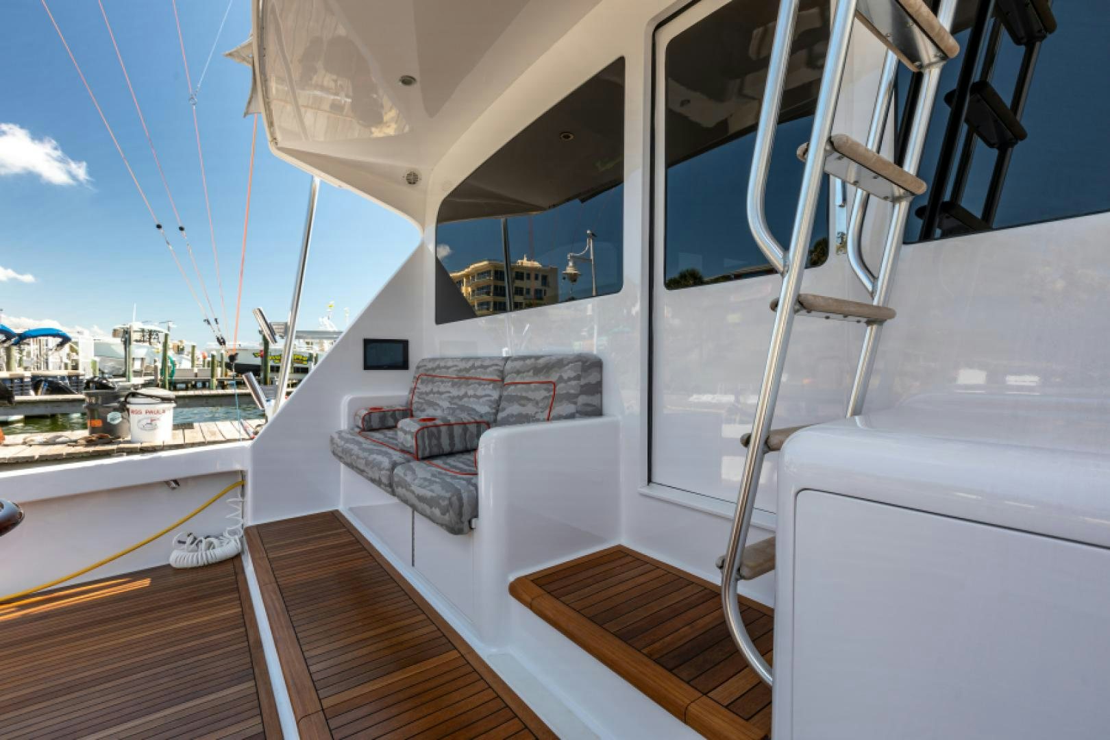 a boat on the water aboard MISS PAULA V Yacht for Sale