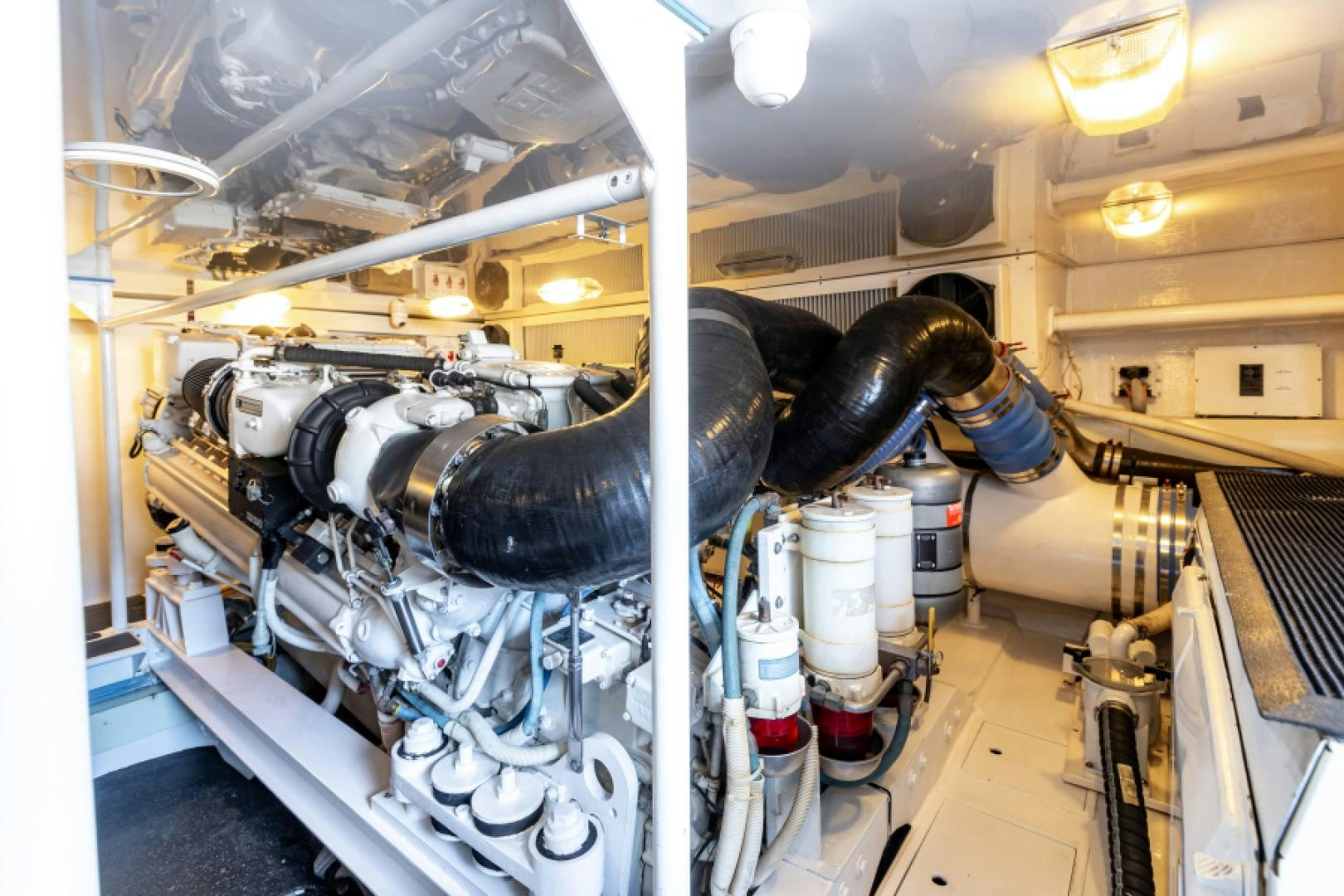 a large machine in a factory aboard MISS PAULA V Yacht for Sale