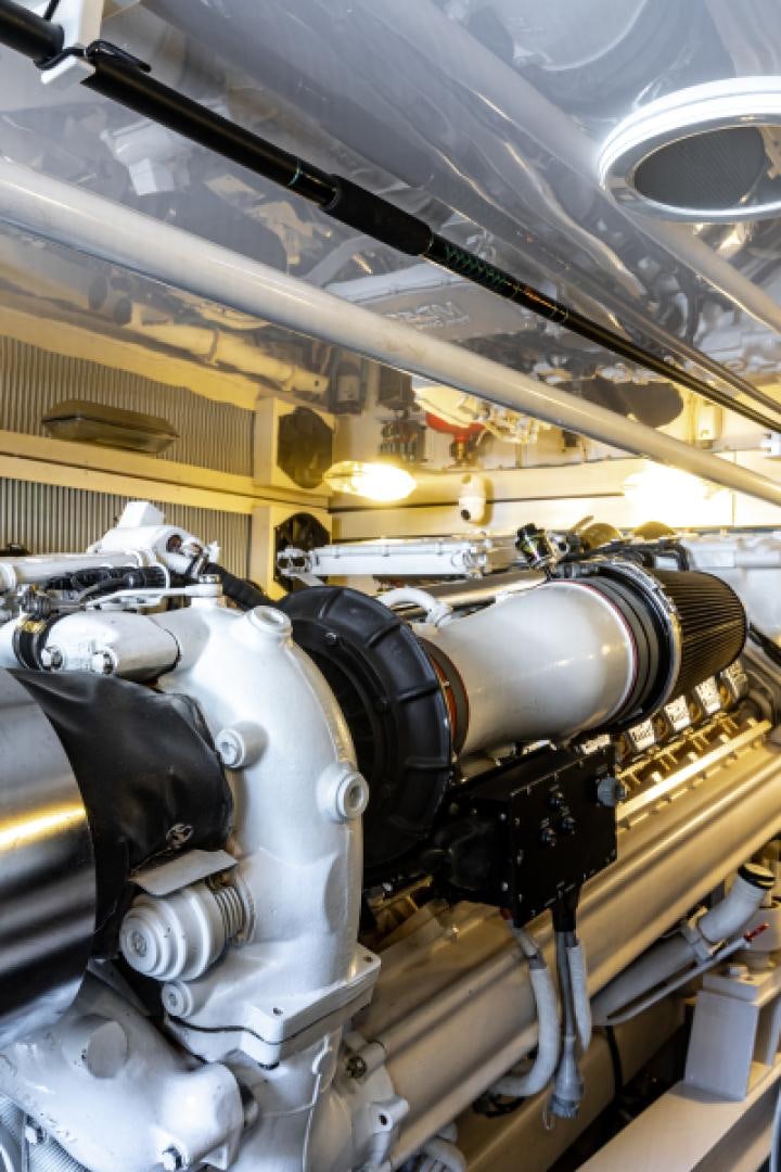a close-up of a machine aboard MISS PAULA V Yacht for Sale