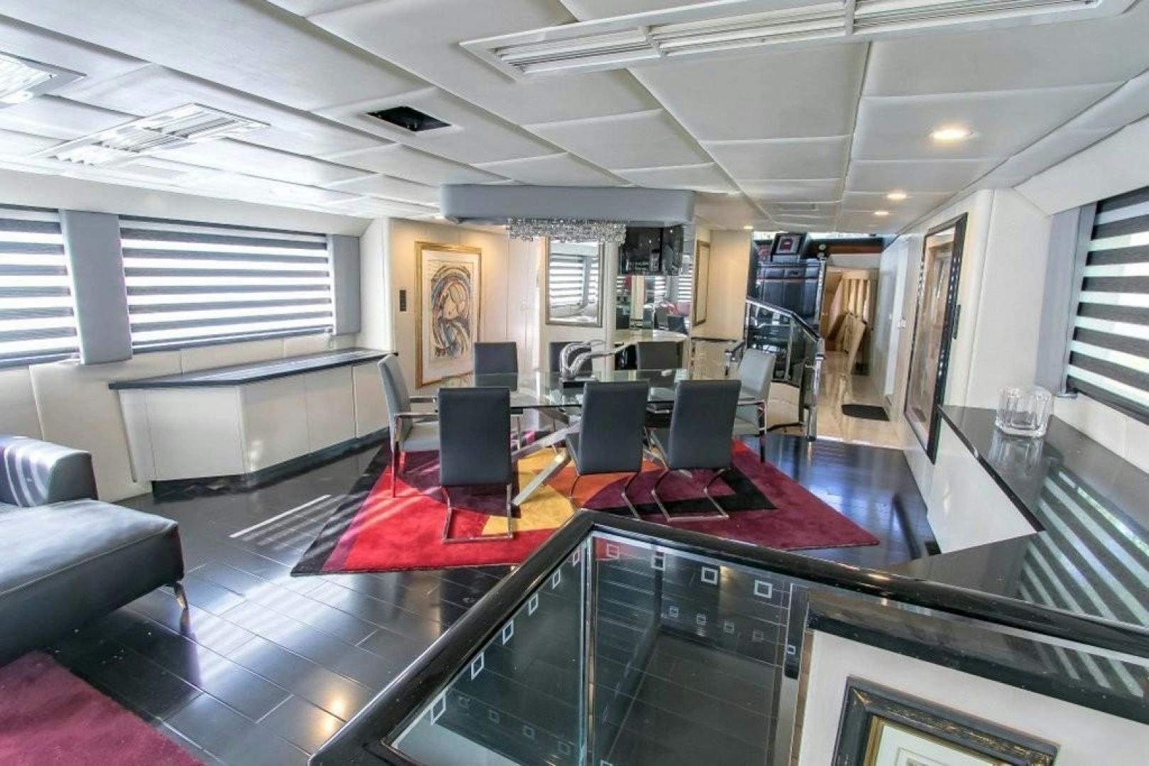 a large open living room aboard AUDACITY Yacht for Sale