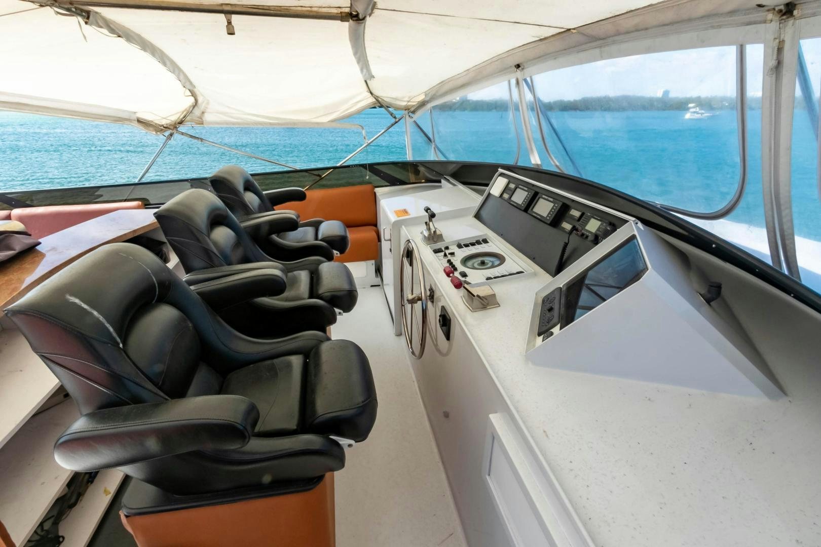 the cockpit of a plane aboard AUDACITY Yacht for Sale