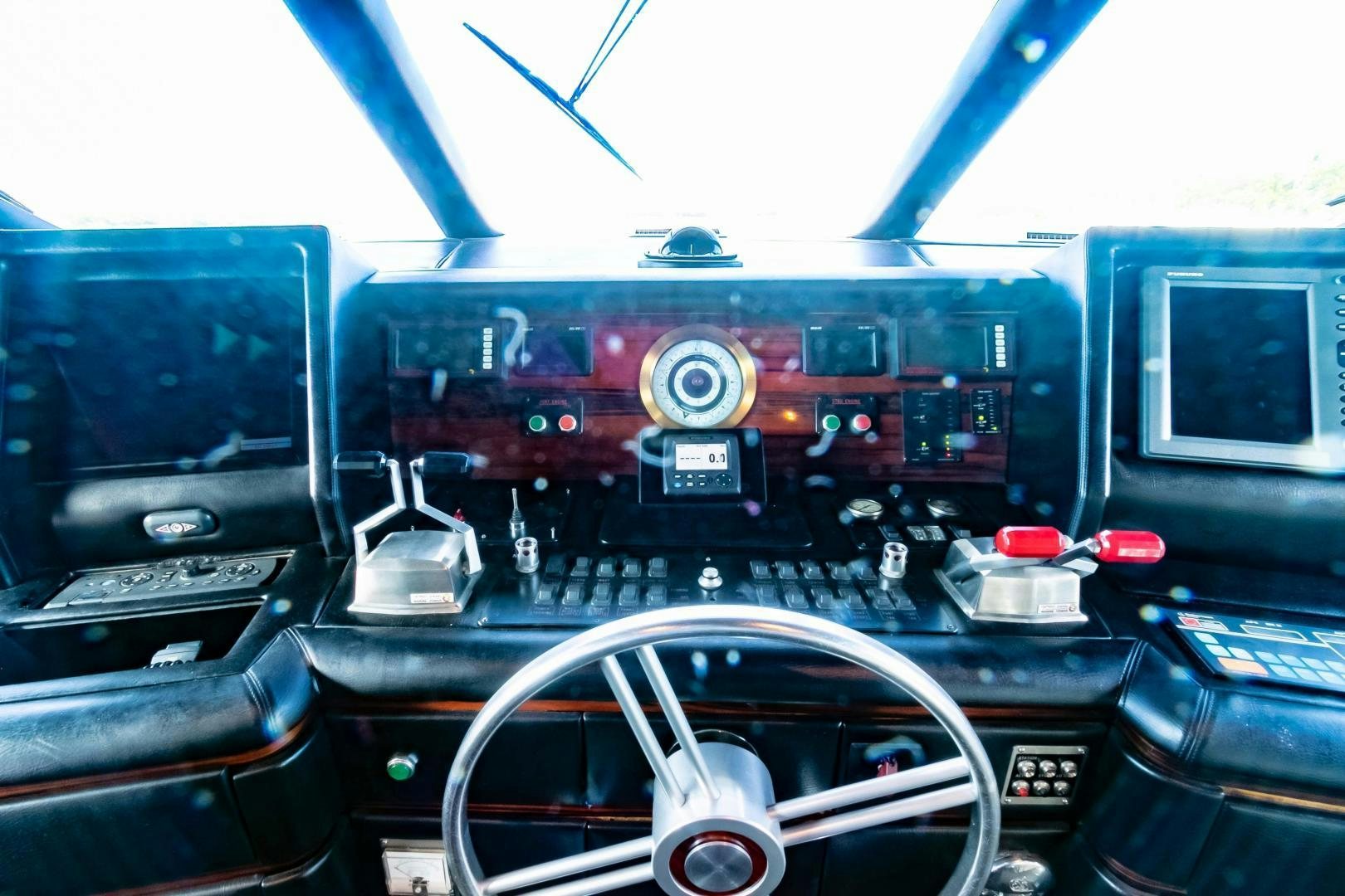 the inside of a car aboard AUDACITY Yacht for Sale