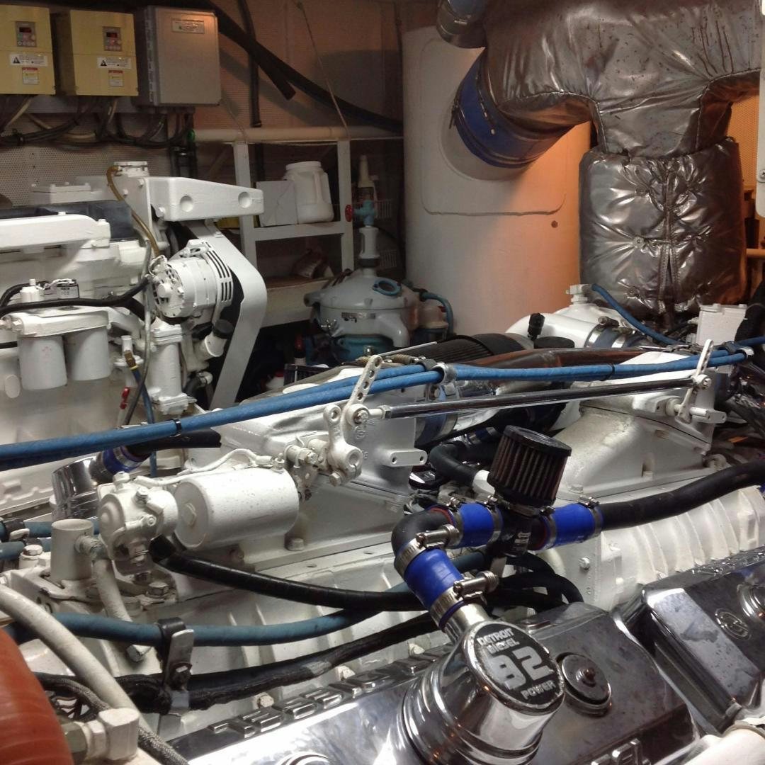 a close-up of a machine aboard AUDACITY Yacht for Sale