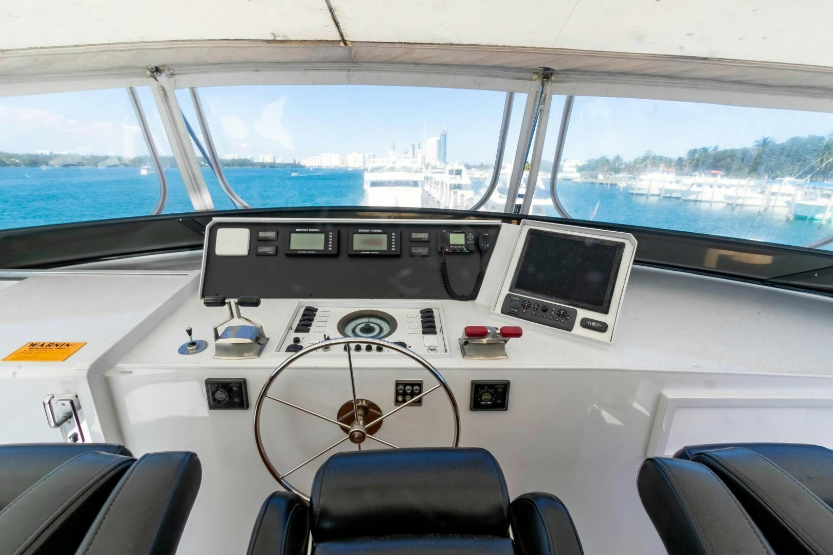 inside of a vehicle aboard AUDACITY Yacht for Sale
