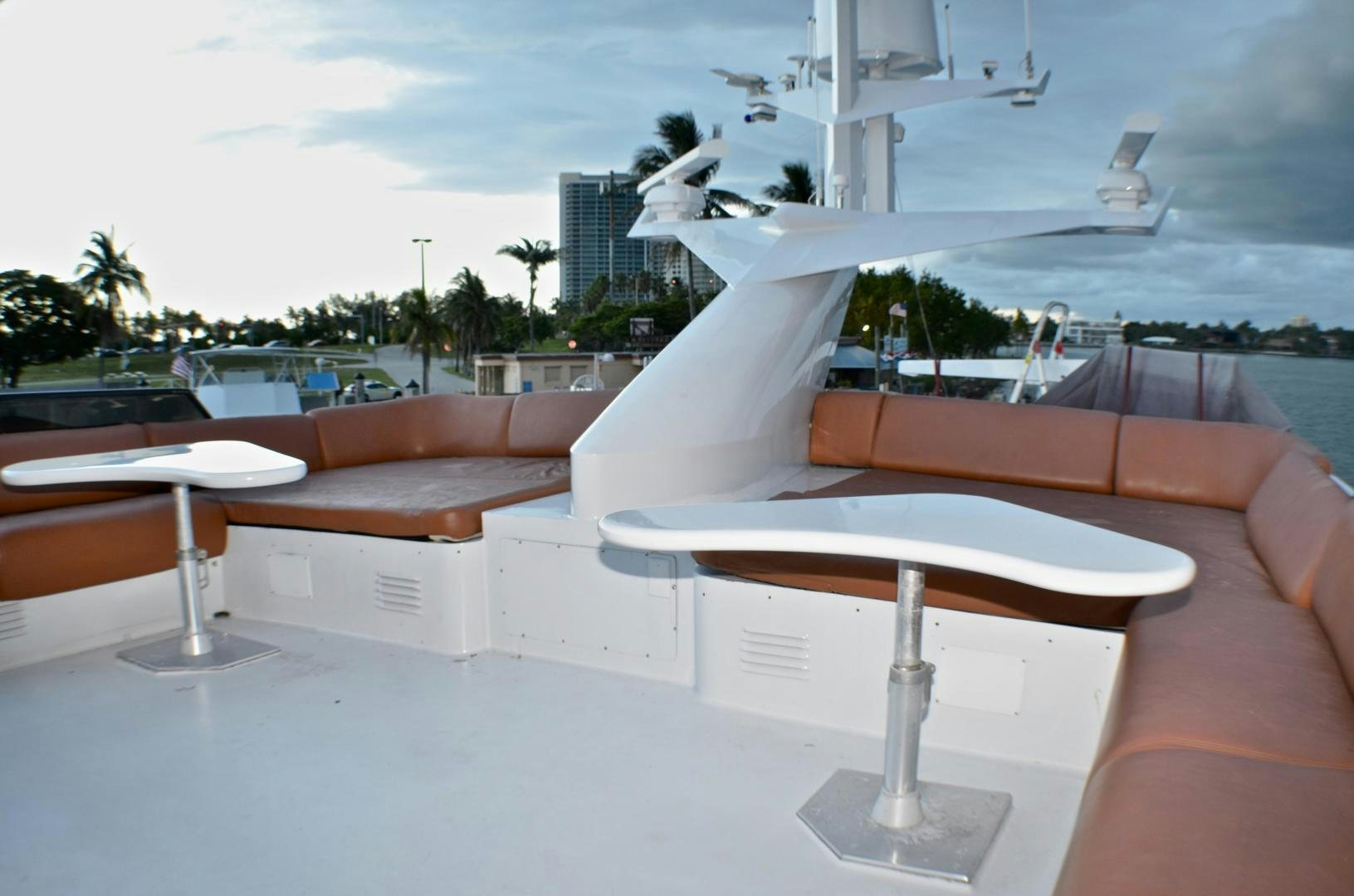 a white sculpture in a room aboard AUDACITY Yacht for Sale